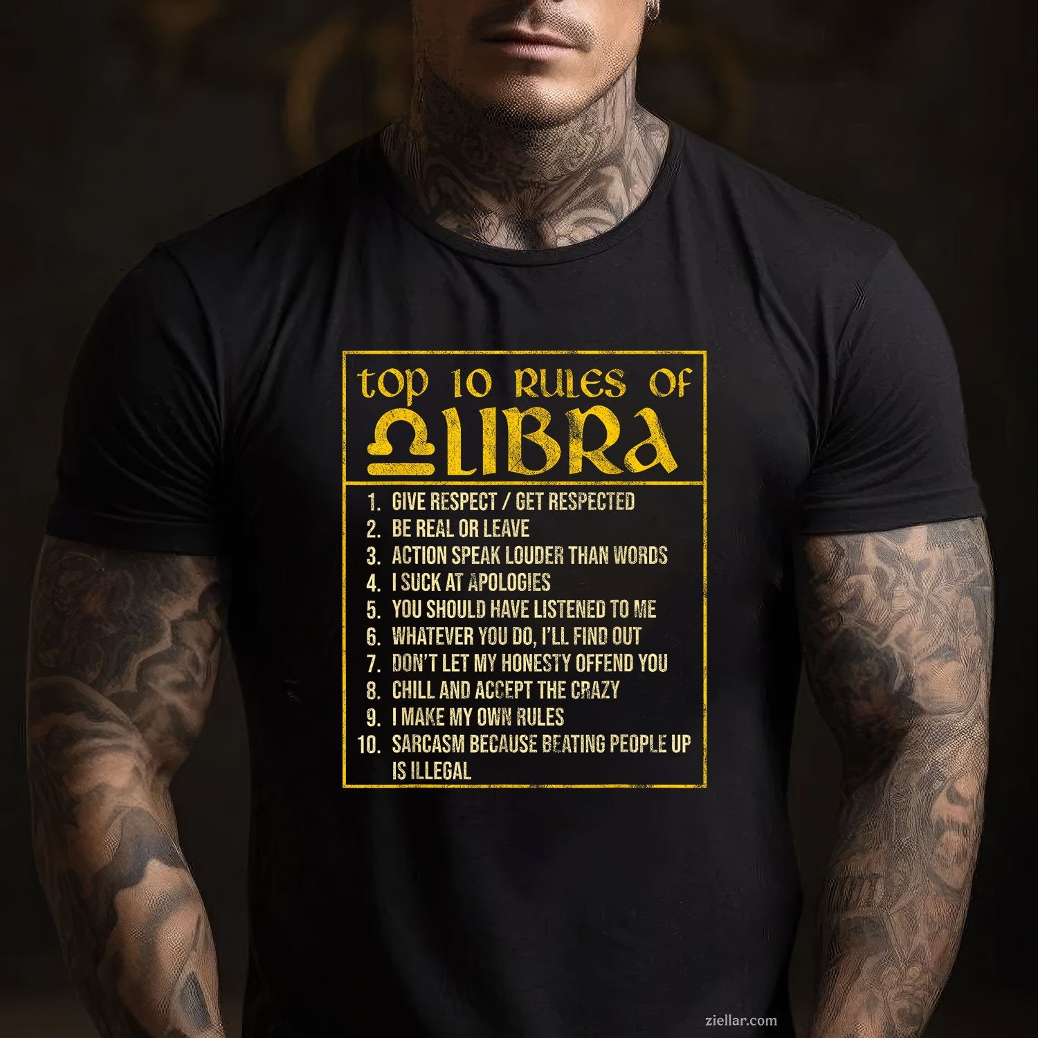 Libra Zodiac Rules Tee and T-Shirt, September October Birthday T-Shirt for Astrology Lovers Adults