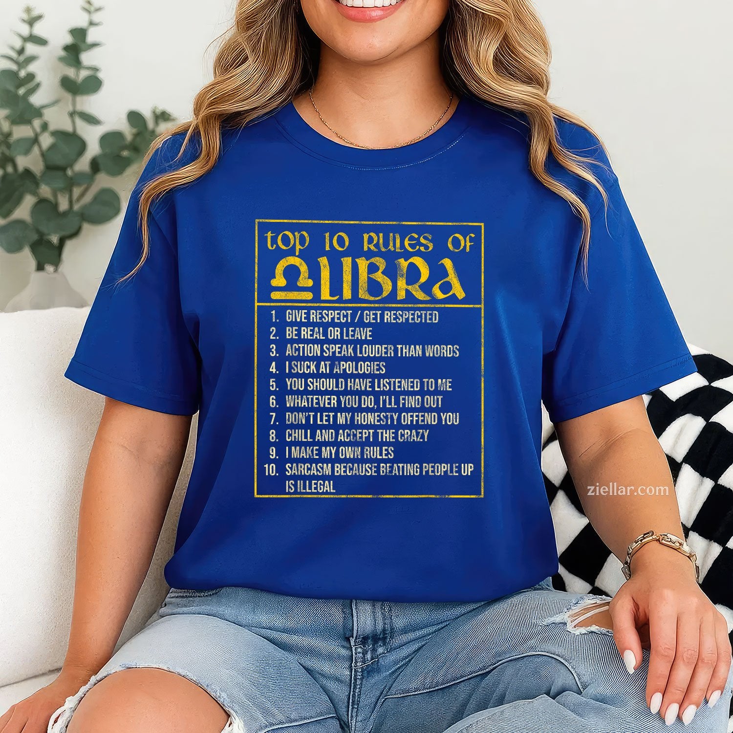 Libra Zodiac Rules Tee and T-Shirt, September October Birthday T-Shirt for Astrology Lovers Adults