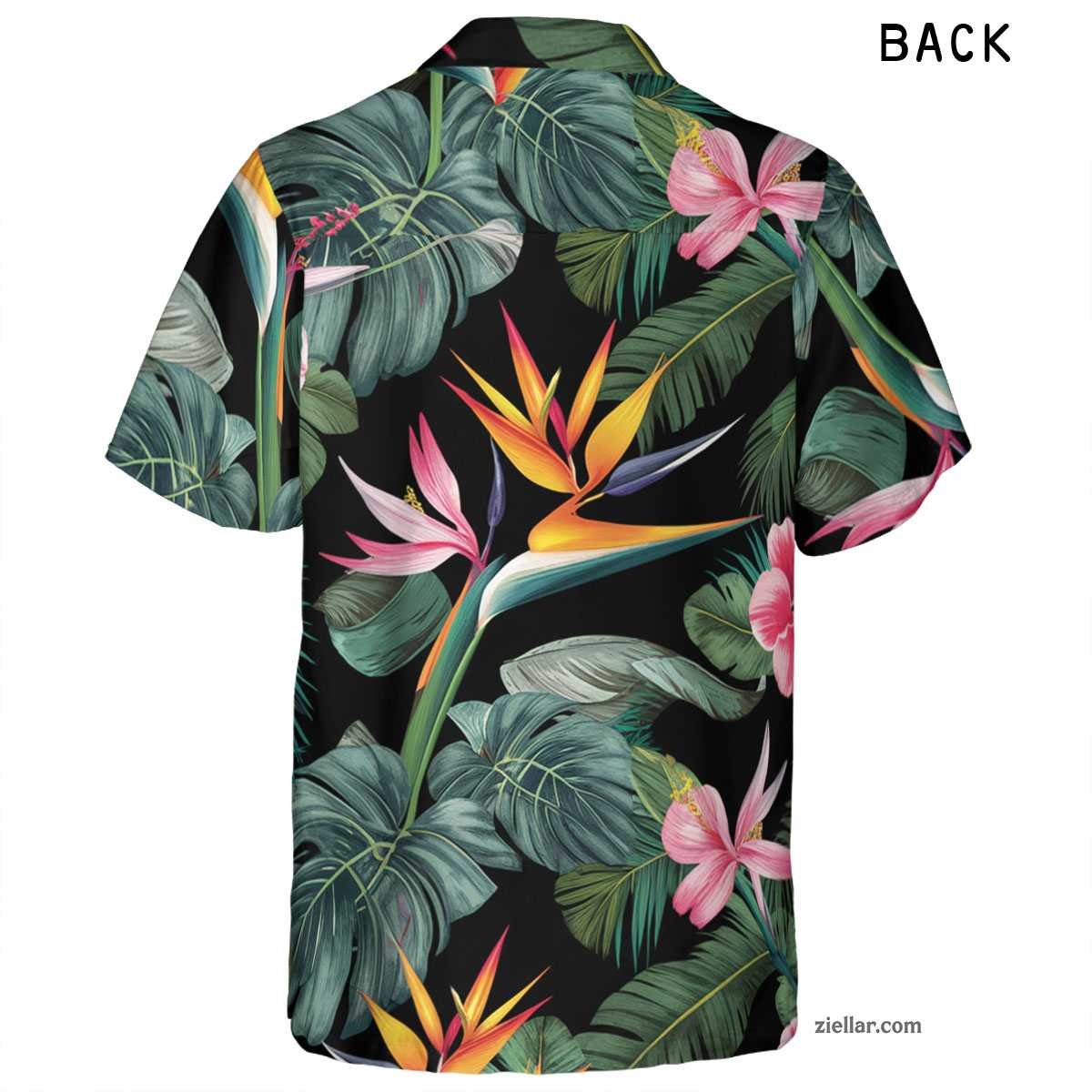 Light Blue Hawaiian Shirt and Tee, Hibiscus Palm Tropical Aloha Beachwear