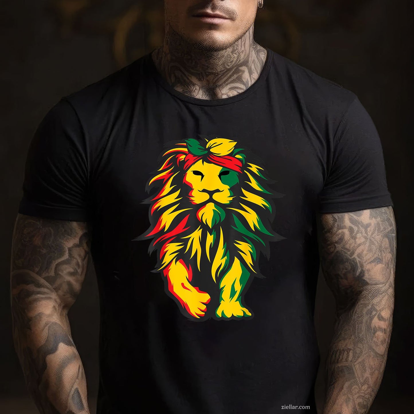 Lion Juneteenth Cool Black History African American Flag Tee TShirt