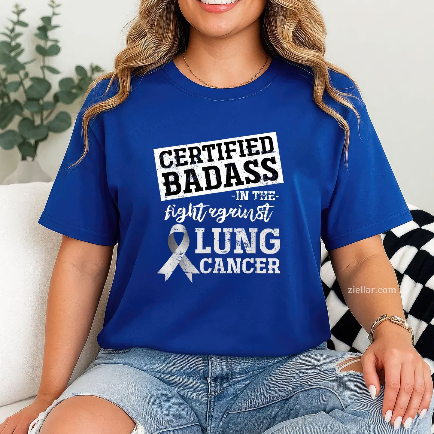 Lung Cancer Warrior Gift Funny Lung Cancer Awareness T-Shirt