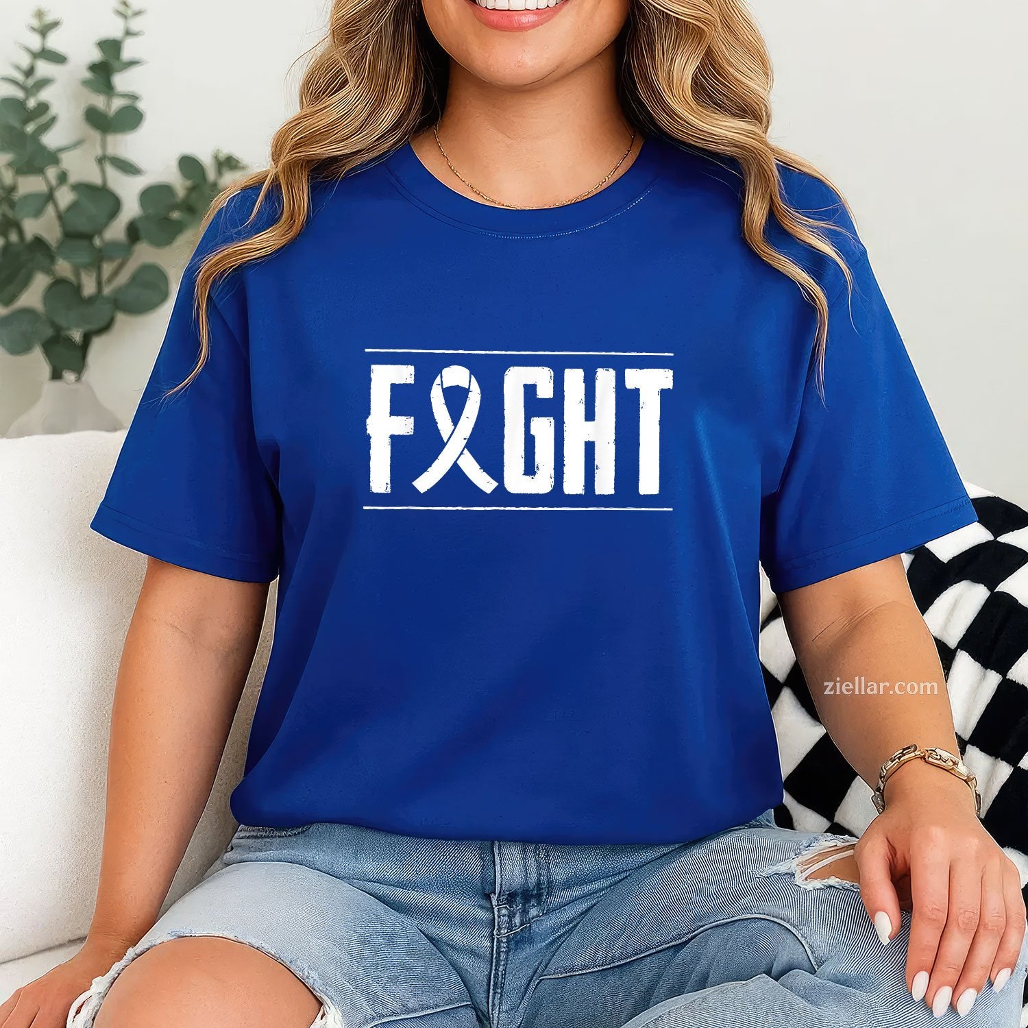 Lung Cancer Fight Cancer Ribbon T-Shirt