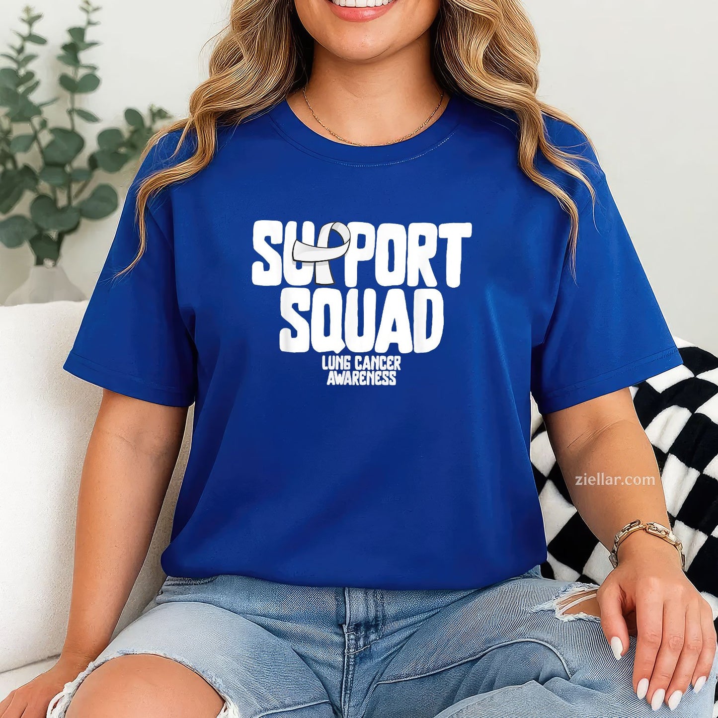Lung Cancer Shirts Support Squad Lung Cancer Awareness T-Shirt