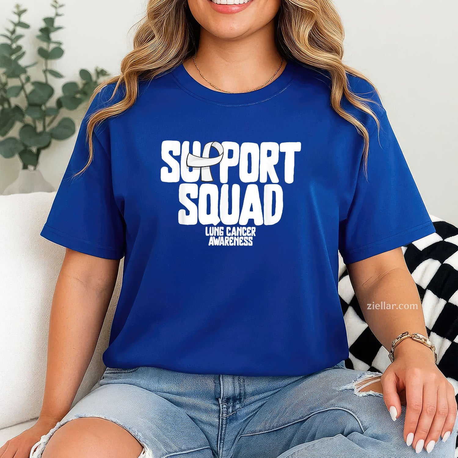 Lung Cancer Shirts Support Squad Lung Cancer Awareness T-Shirt