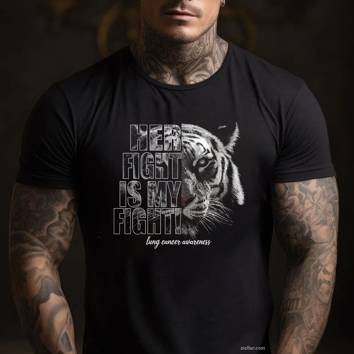 Lung Cancer Awareness _ Her Fight Is My Fight T-Shirt