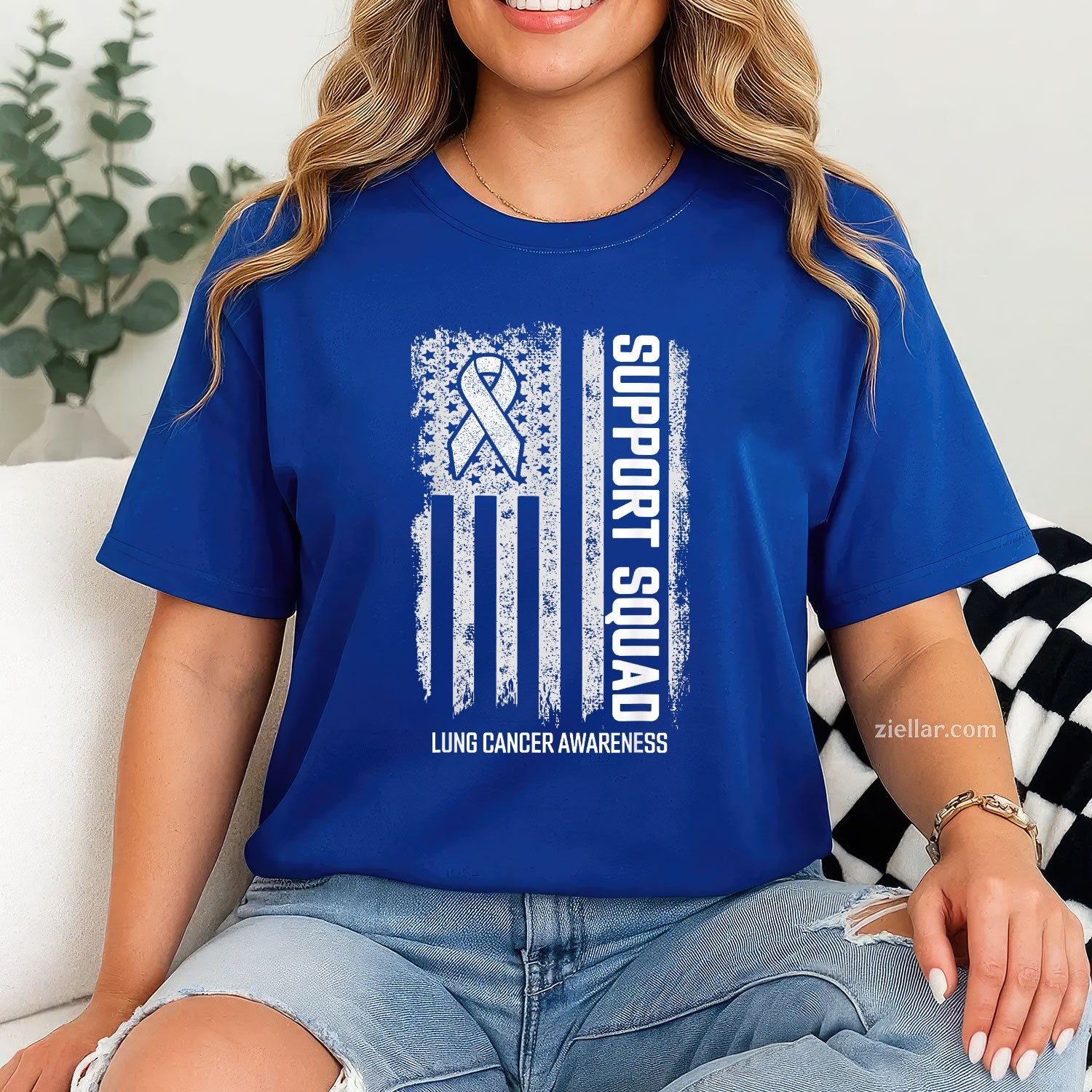 Lung Cancer Shirts Support Squad Lung Cancer Awareness Tee and T-Shirt, Lung Cancer Awareness Support T-Shirt for Men and Women Adults