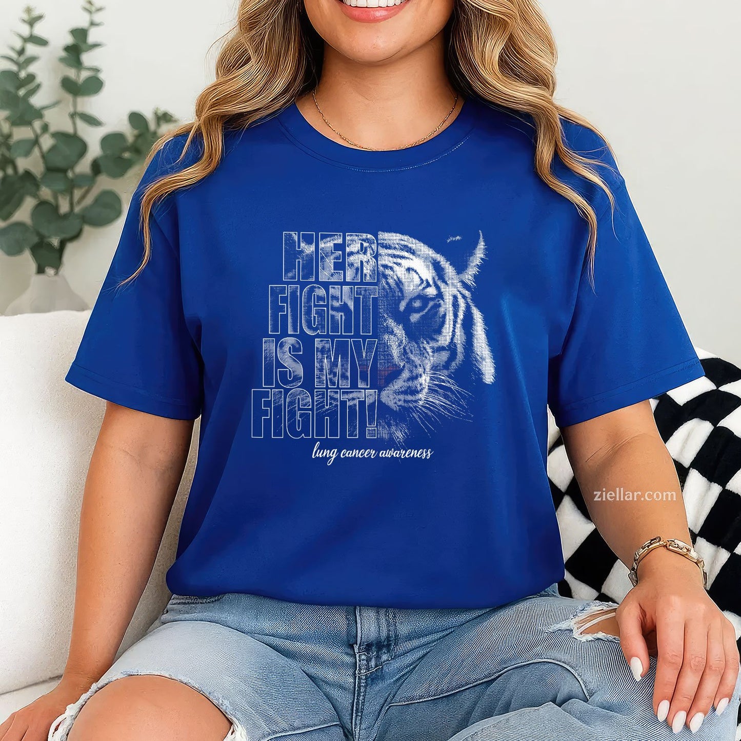 Lung Cancer Awareness _ Her Fight Is My Fight T-Shirt