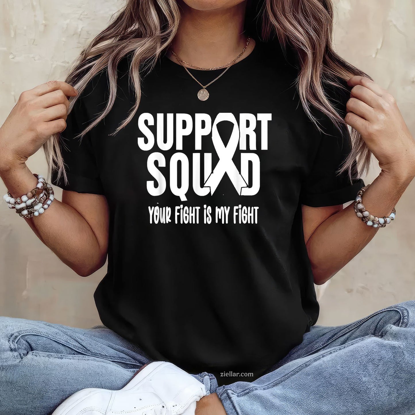 Lung Cancer Support Squad Lung Cancer Awareness T-Shirt