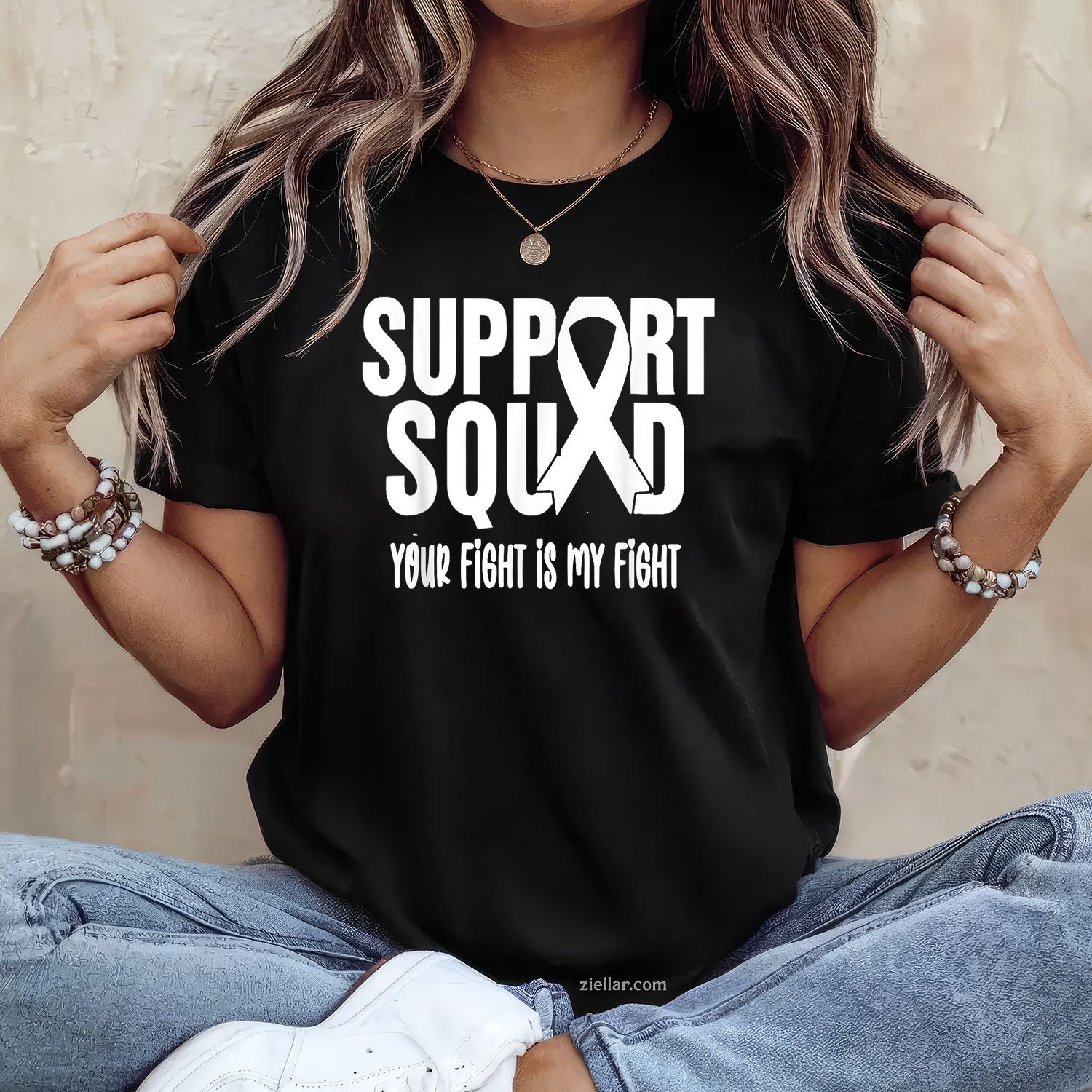 Lung Cancer Support Squad Lung Cancer Awareness T-Shirt