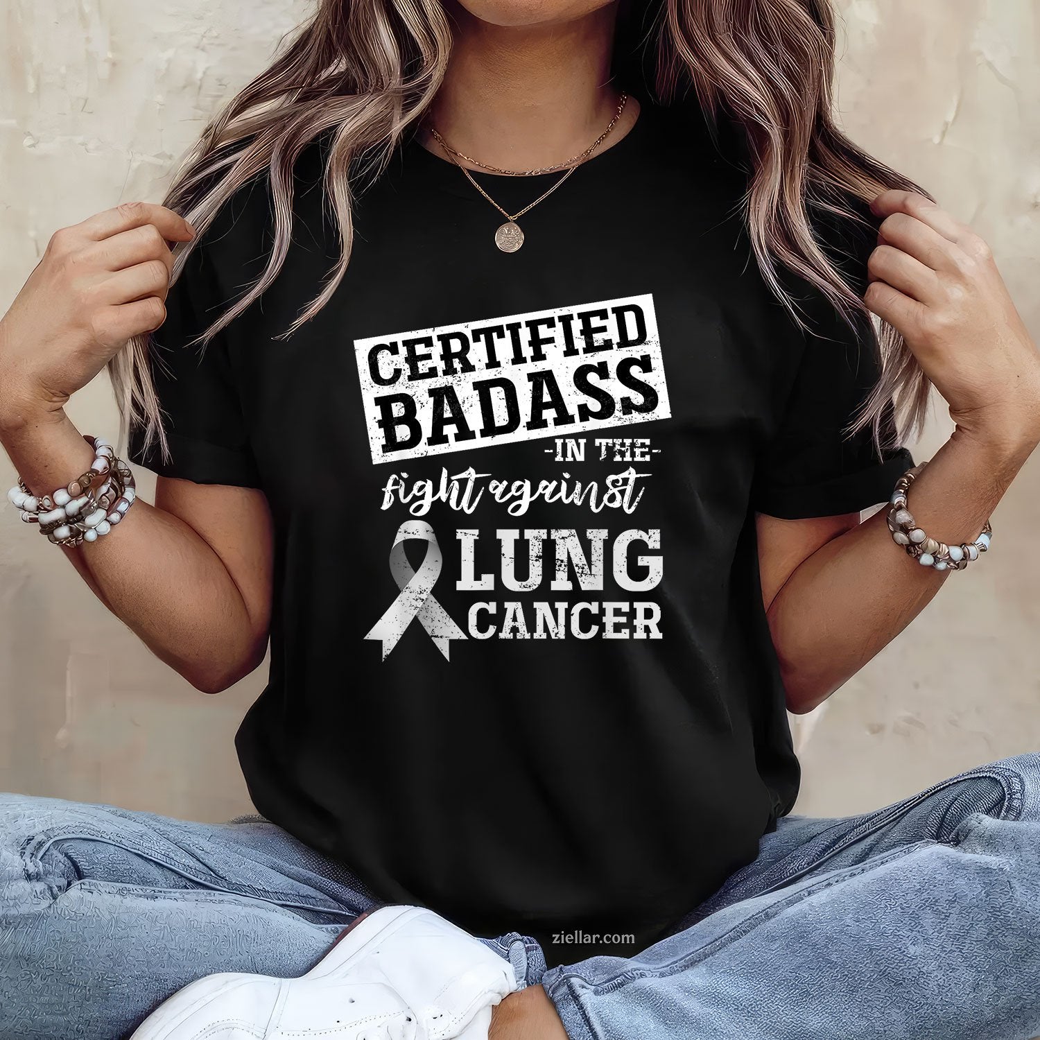 Lung Cancer Warrior Gift Funny Lung Cancer Awareness T-Shirt