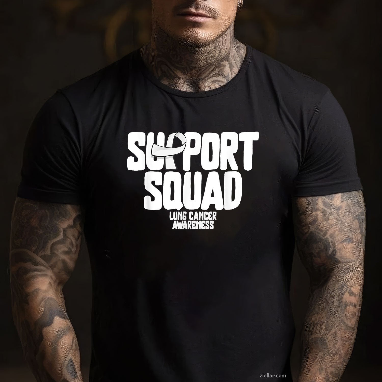 Lung Cancer Shirts Support Squad Lung Cancer Awareness T-Shirt