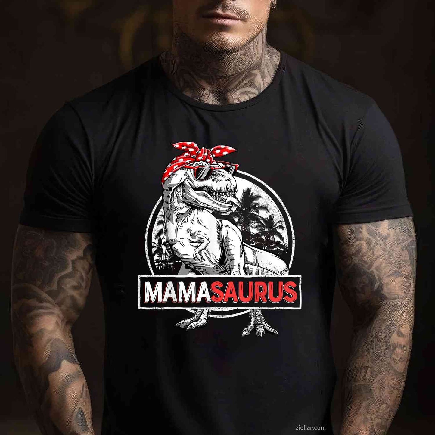 Mamasaurus T rex Dinosaur Funny Mama Saurus Mother's Family T-Shirt Tee for Men Women Adults Unisex