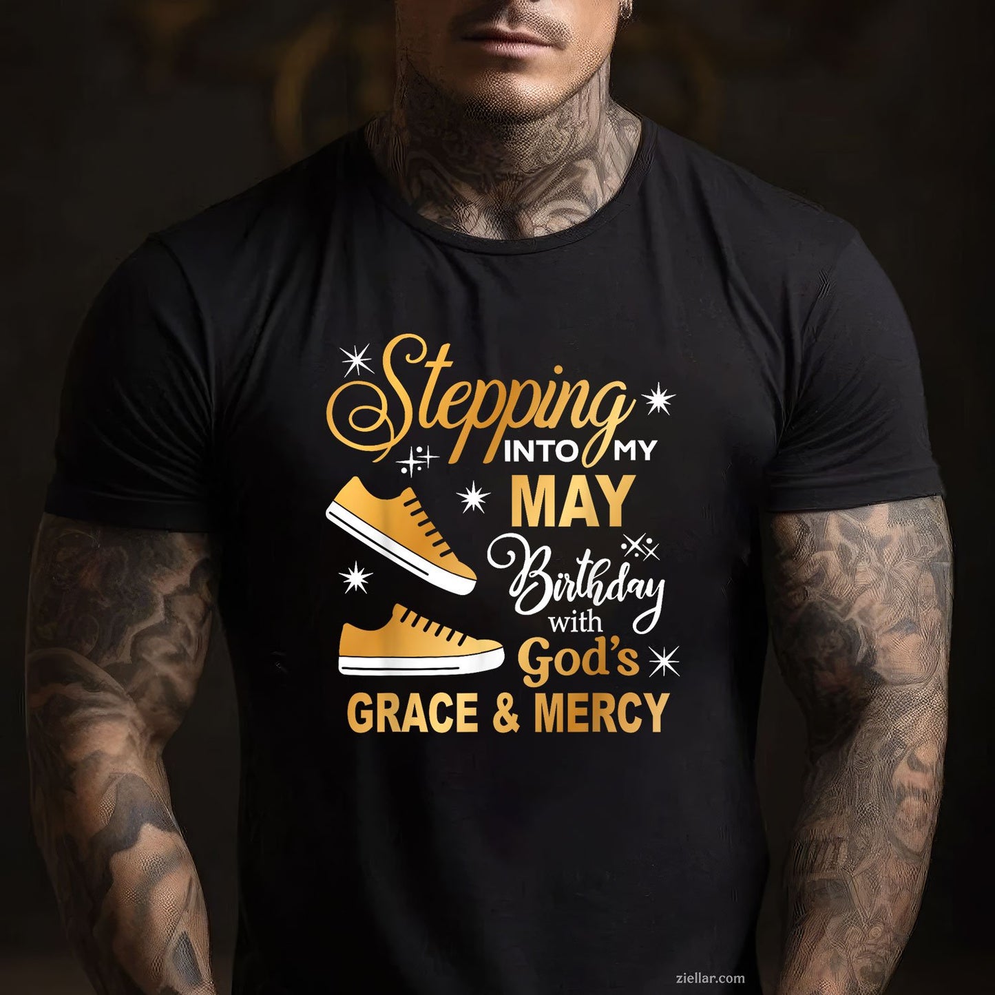 May Birthday God’s Grace Tee and T-Shirt, Stepping Into My Month T-Shirt for Adults