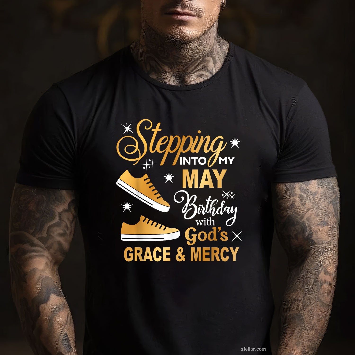 May Birthday God’s Grace Tee and T-Shirt, Stepping Into My Month T-Shirt for Adults