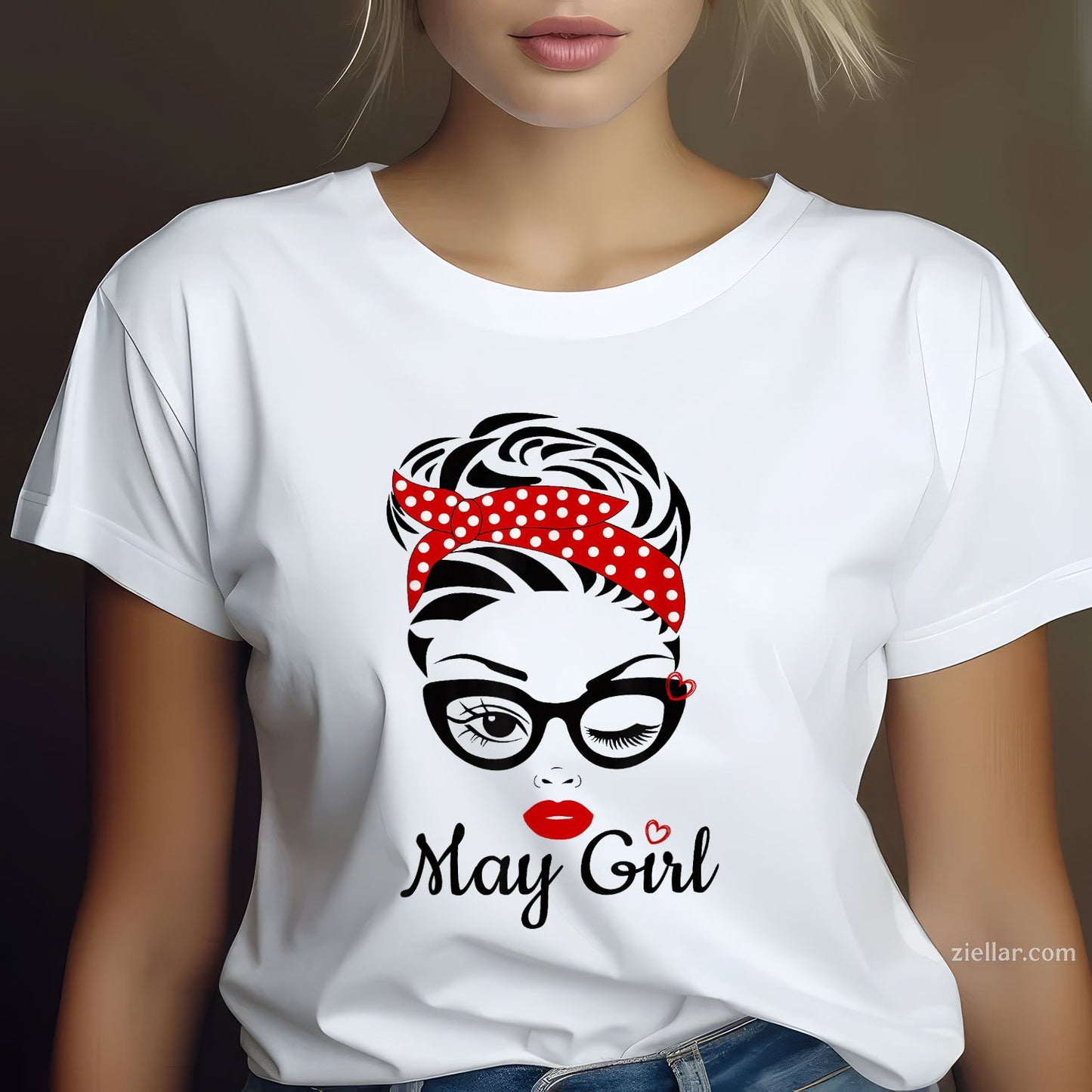 May Girl Birthday Tee and T-Shirt, Gift T-Shirt for Women Adults Born in May