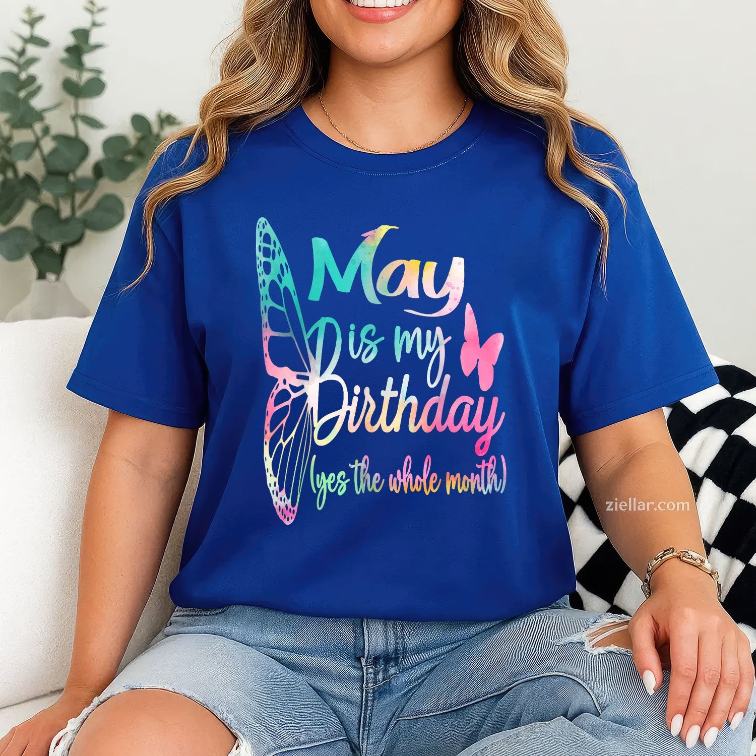 May Is My Birthday Tee and T-Shirt, Girl T-Shirt Gift for Women Adults Celebrating All Month
