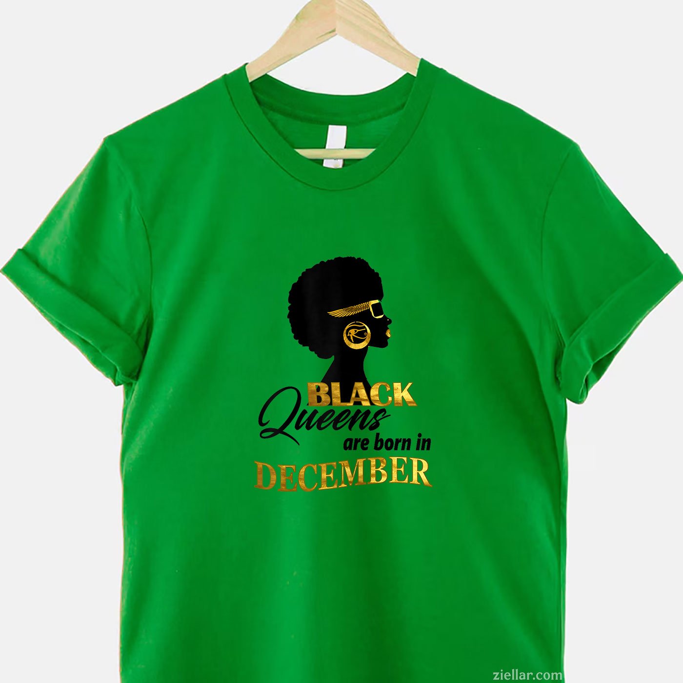 Melanin Black Queens Are Born in December Tee and T-Shirt, Powerful Birthday Gift T-Shirt for Women Adults