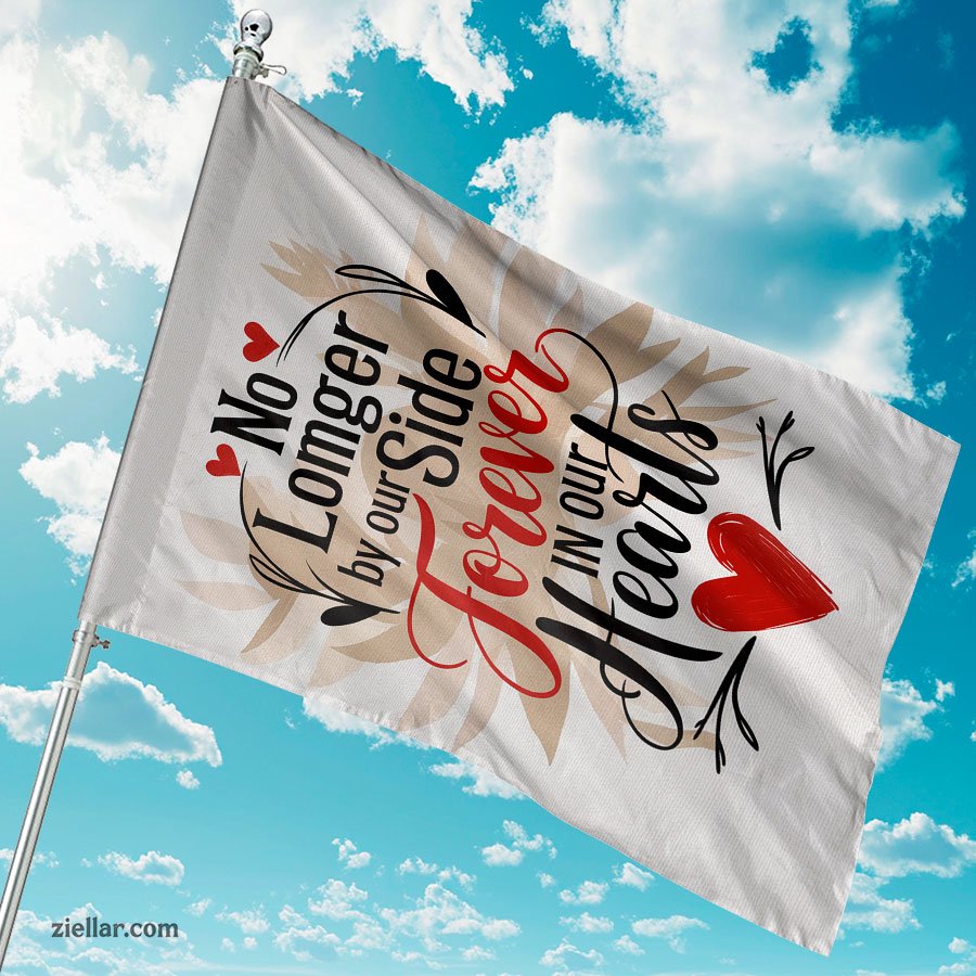 Memorial Day Garden Flag 12x18 Inch Double Sided, Gravesite Heart Yard Decor