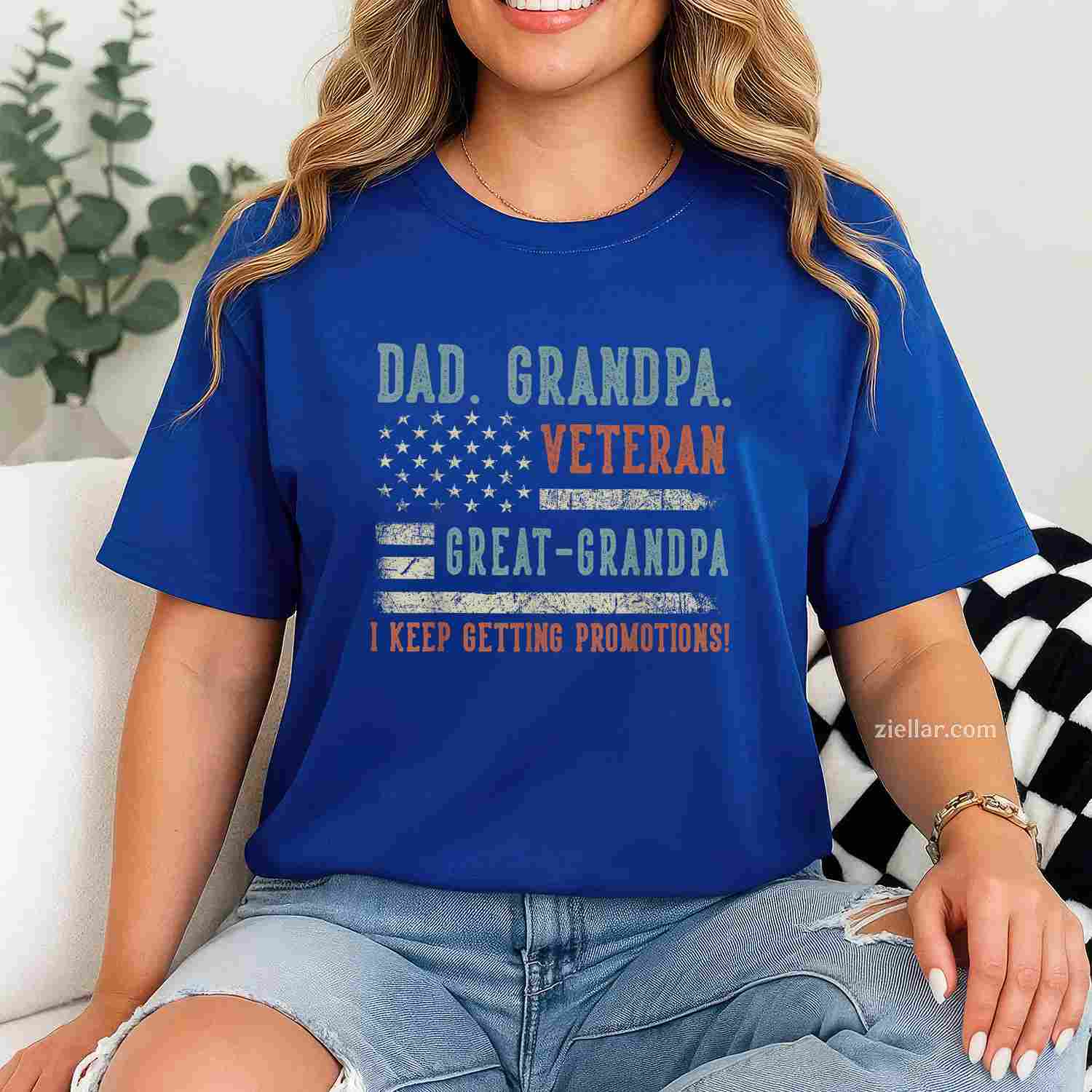 Men'S Fathers Day Dad Grandpa Veteran Great Grandpa From Grandkids T-Shirt And Tee