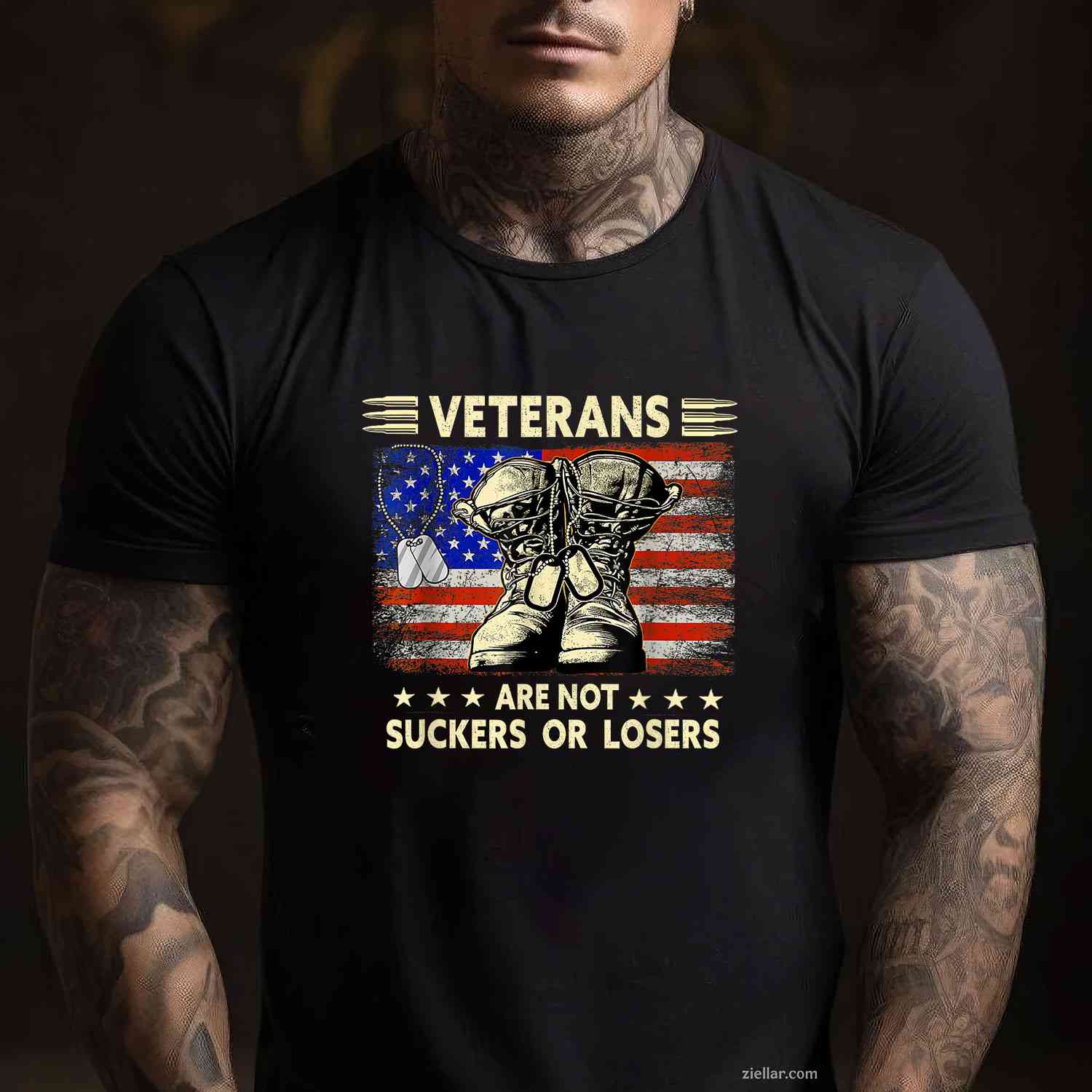 Men'S Tee Shirts_ Veterans Are Not Losers Or Suckers Military Pride T-Shirt And Tee For Adults