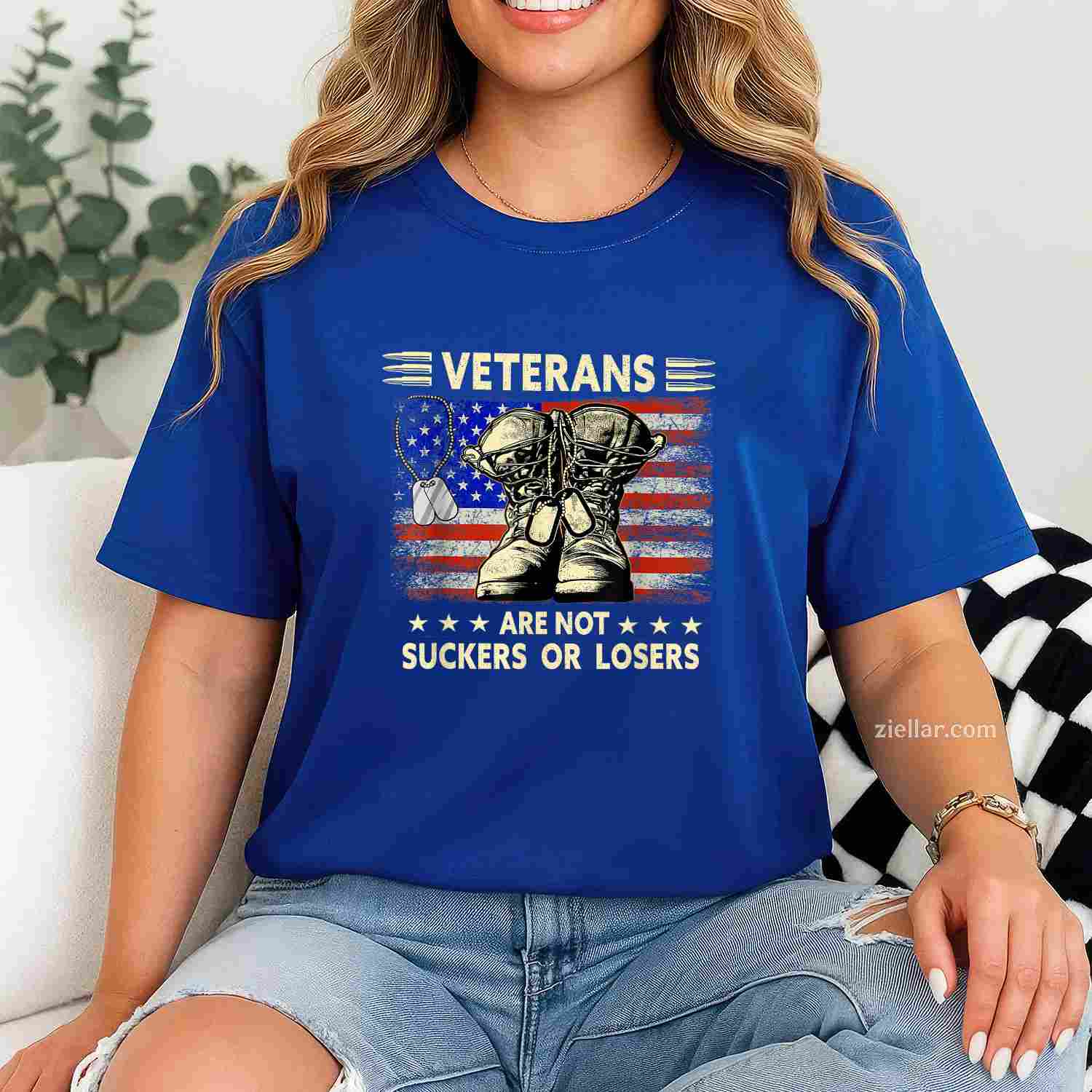 Men'S Tee Shirts_ Veterans Are Not Losers Or Suckers Military Pride T-Shirt And Tee For Adults