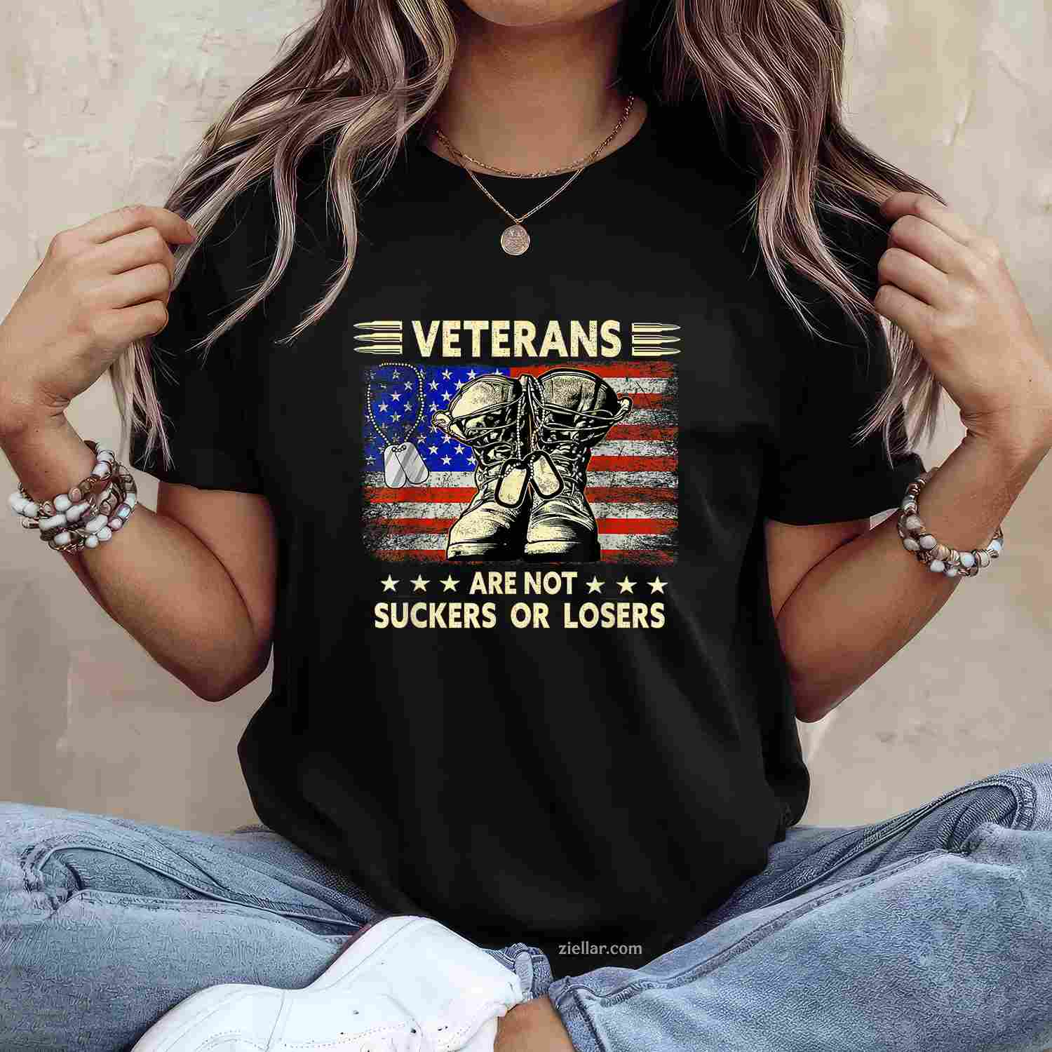 Men'S Tee Shirts_ Veterans Are Not Losers Or Suckers Military Pride T-Shirt And Tee For Adults