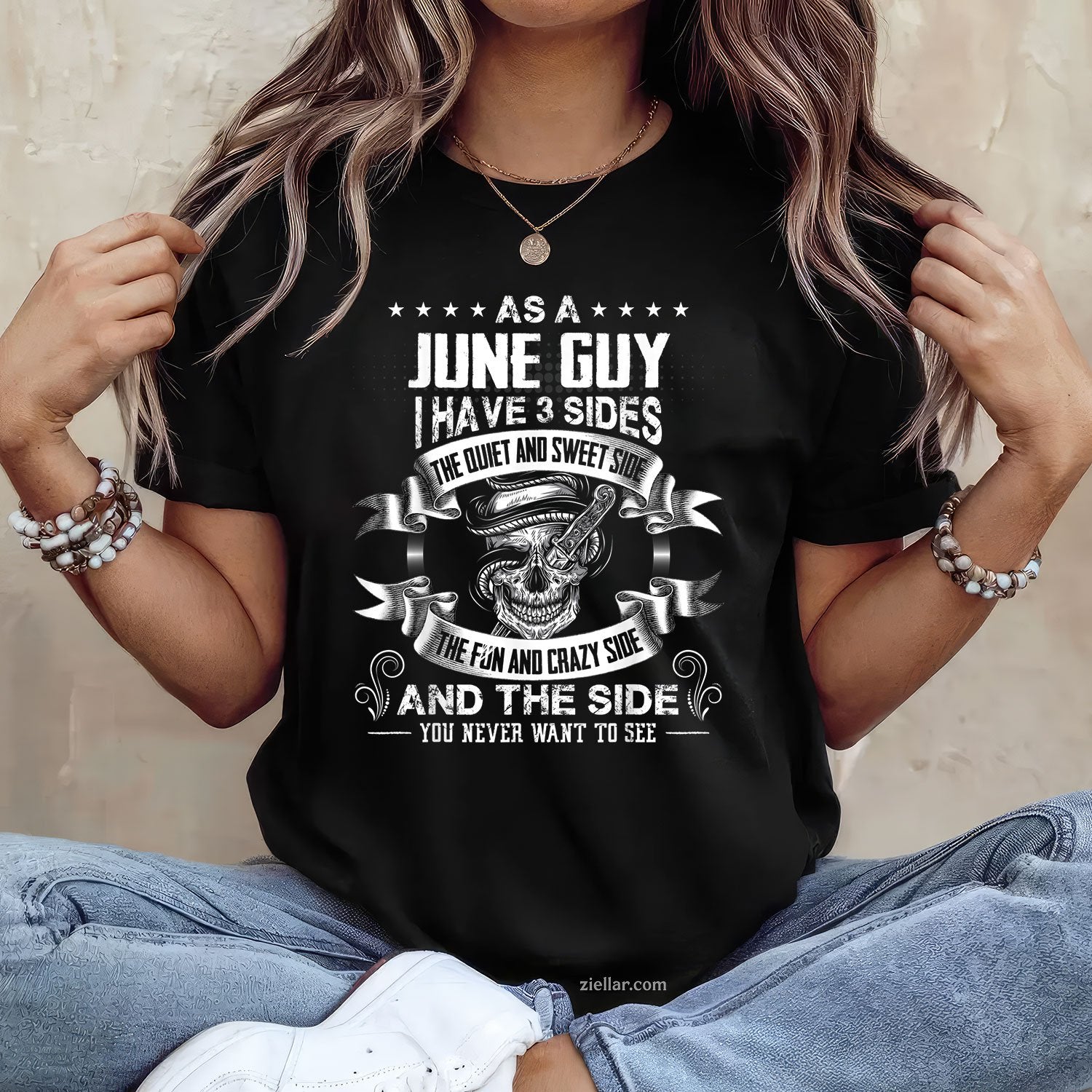 Mens As A June Guy I Have 3 Sides TShirt