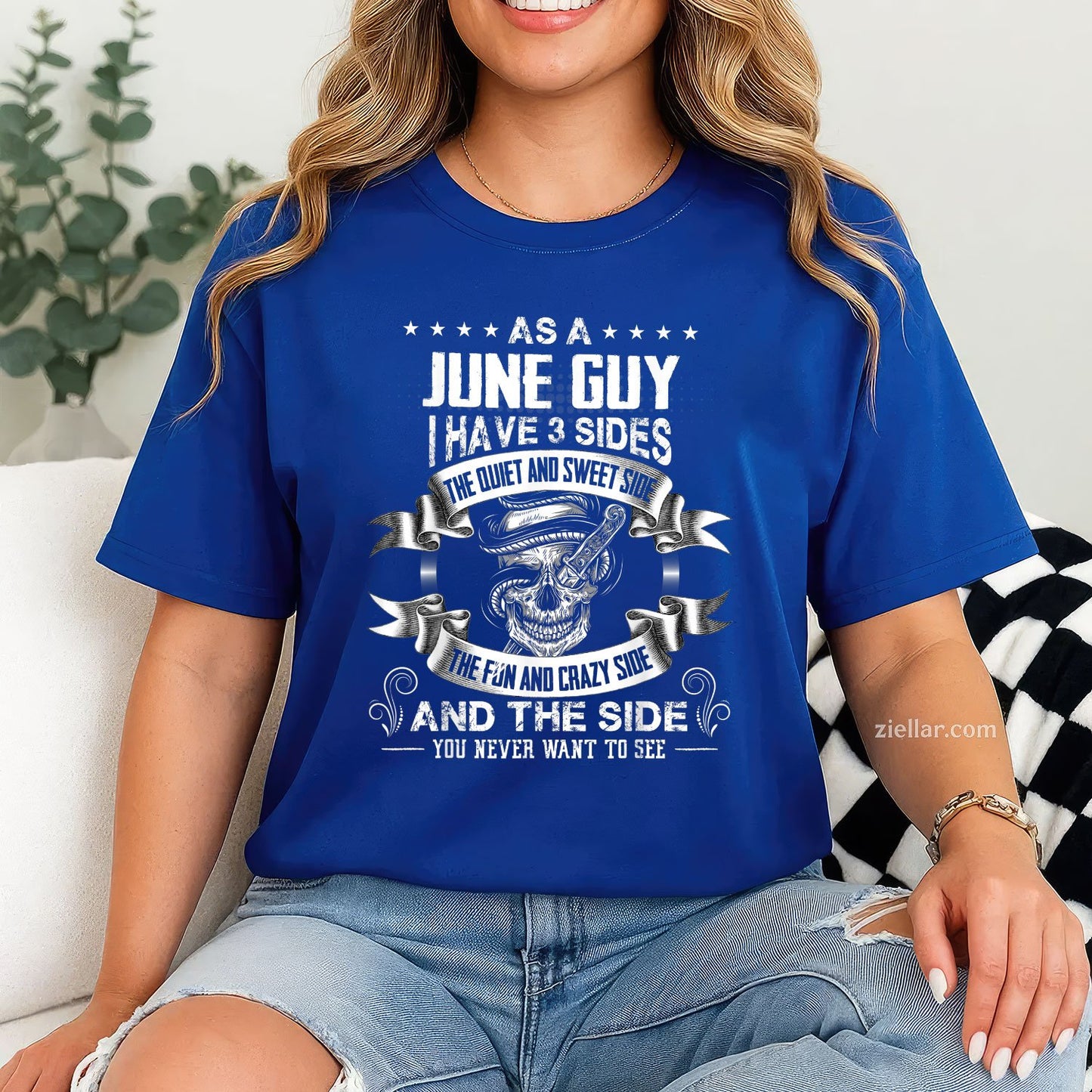 Mens As A June Guy I Have 3 Sides TShirt