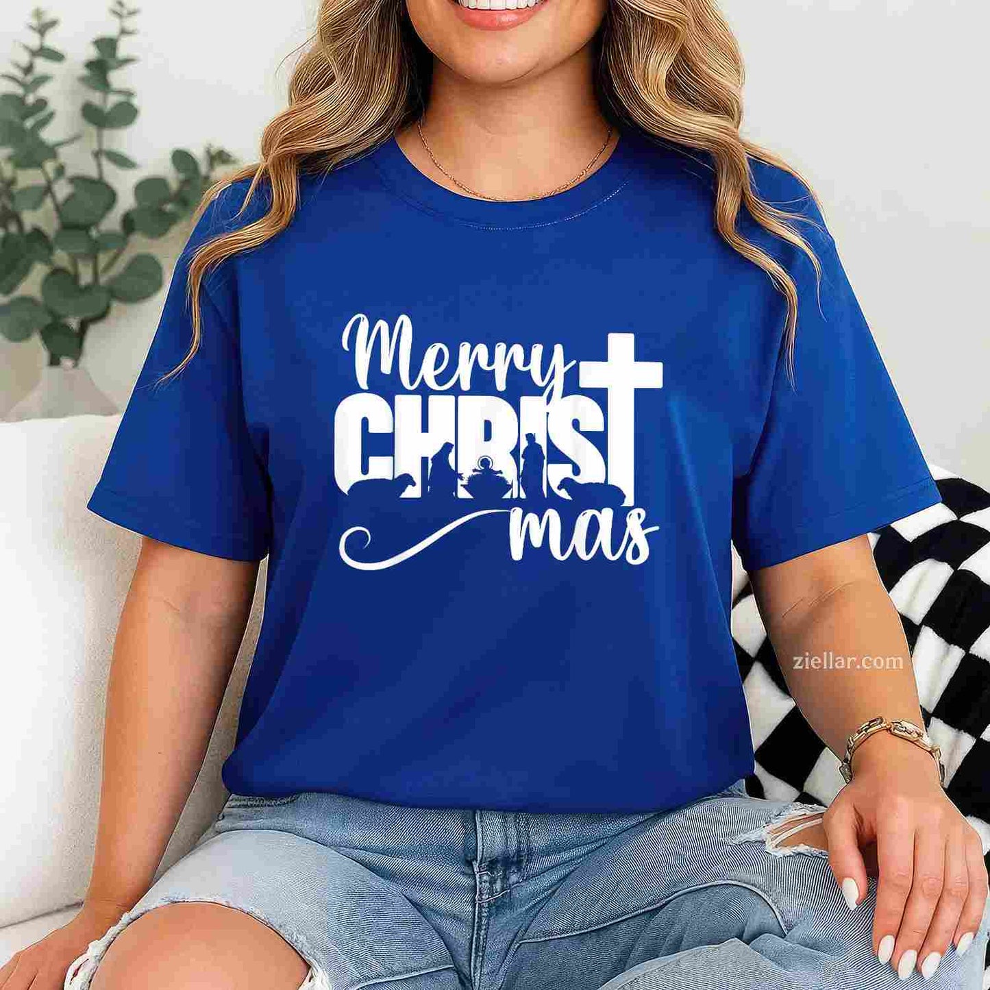 Merry Christ Mas Christian Christmas Jesus Christmas Family T-Shirt, A Merry Christ Mas Christian Jesus Tee