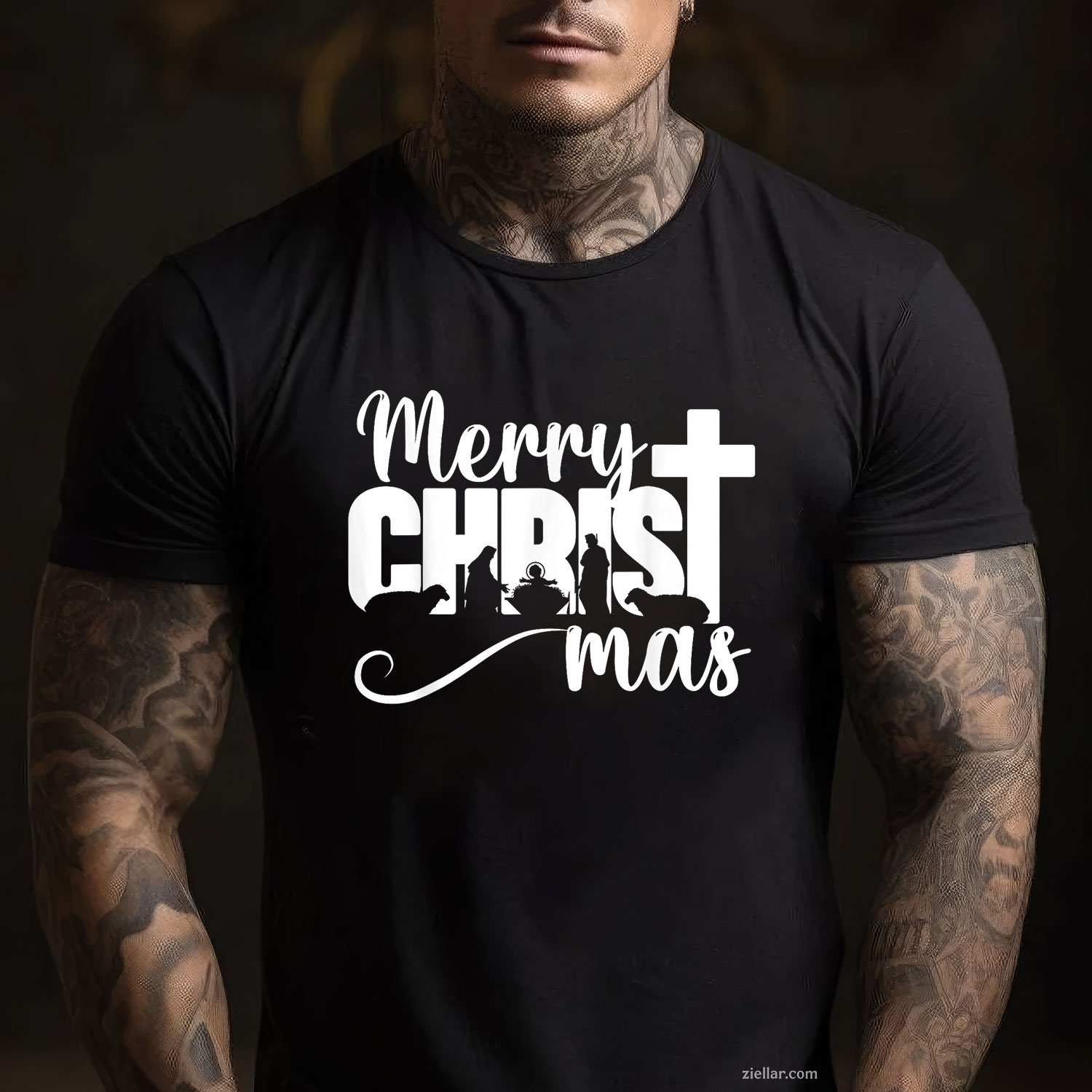 Merry Christ Mas Christian Christmas Jesus Christmas Family T-Shirt, A Merry Christ Mas Christian Jesus Tee