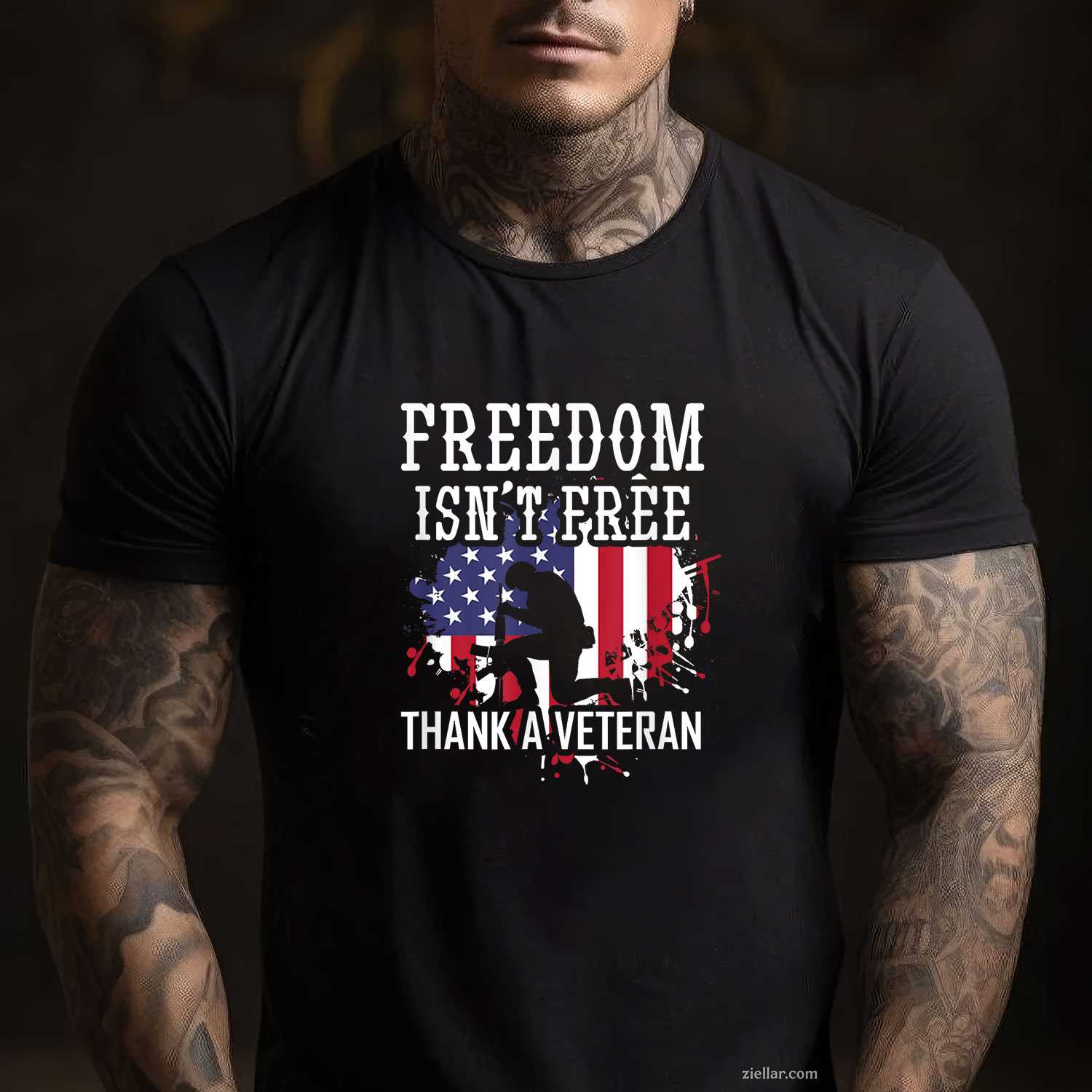 Military Support Freedom Isn'T Free Thank A Veteran T-Shirt And Tee For Adults