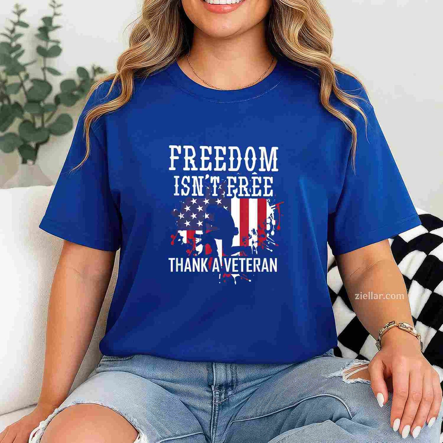 Military Support Freedom Isn'T Free Thank A Veteran T-Shirt And Tee For Adults