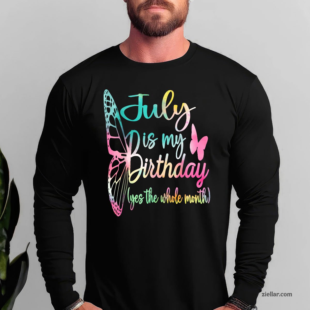 Month July Birthday For Women Is My Girl Long Sleeve Shirt