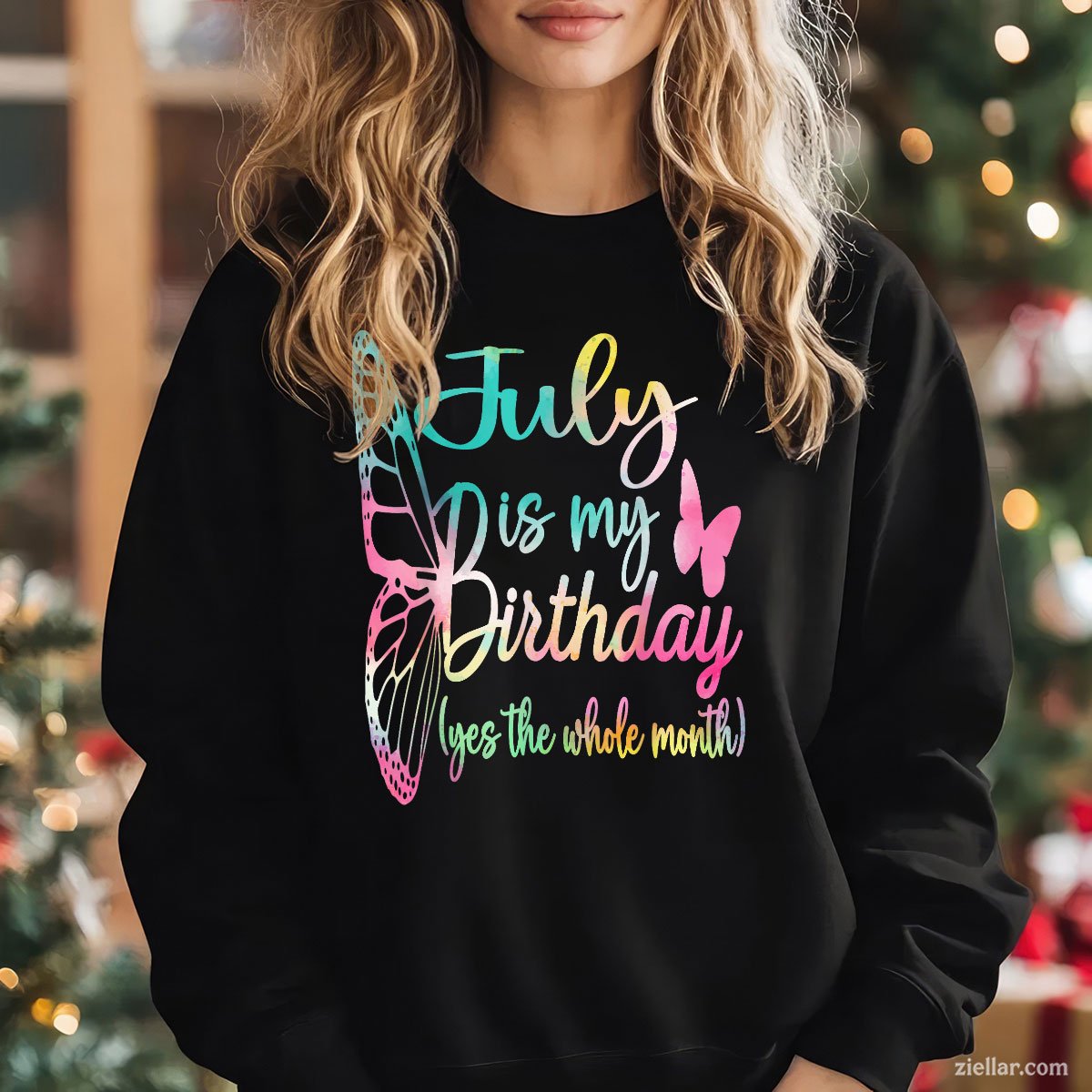 Month July Birthday For Women Is My Girl Sweatshirt