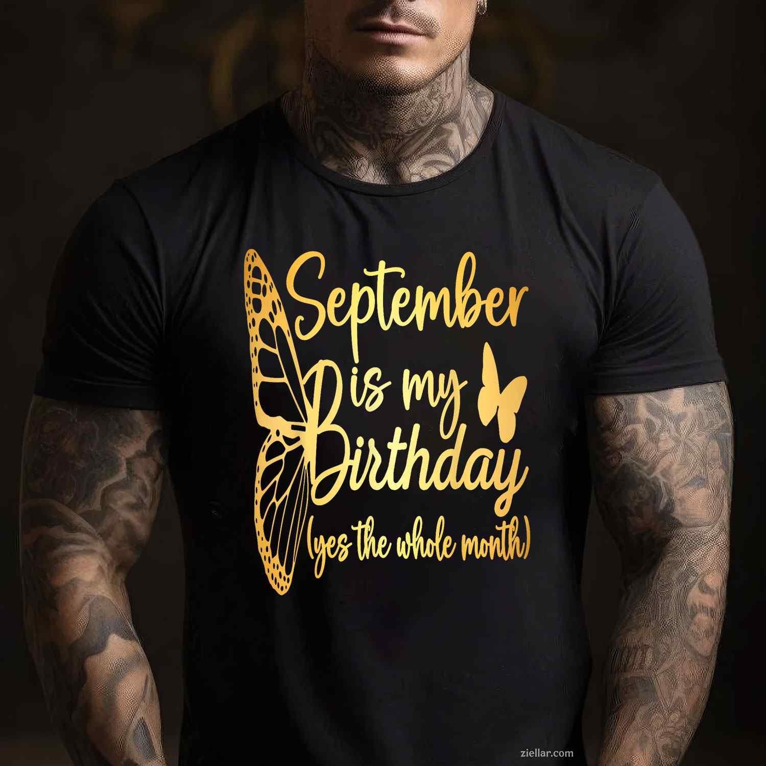 Month September Birthday For Women September Is My Birthday T-Shirt Tee