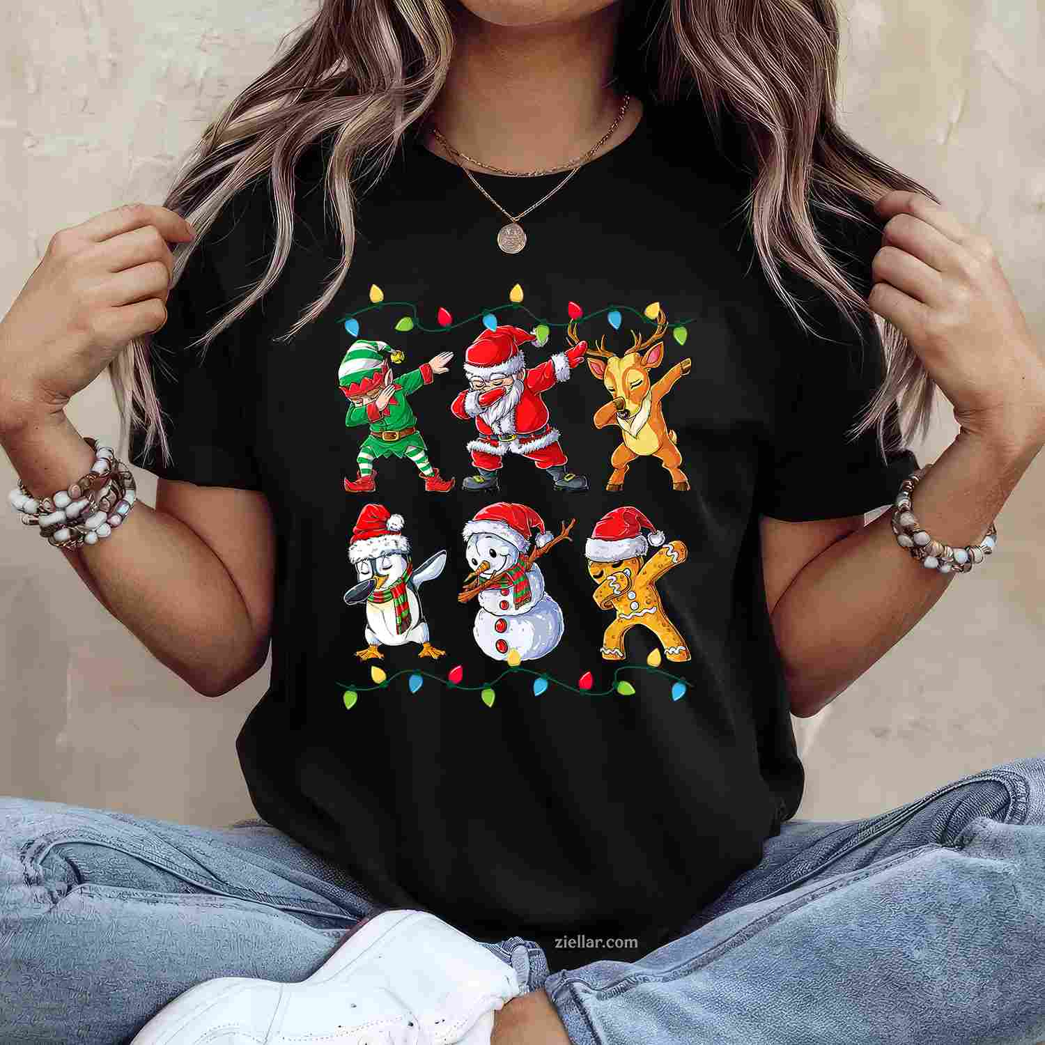 Most Likely To Fart On Santa'S Lap Family Matching Christmas T-Shirt_ Funny Group Party Tee