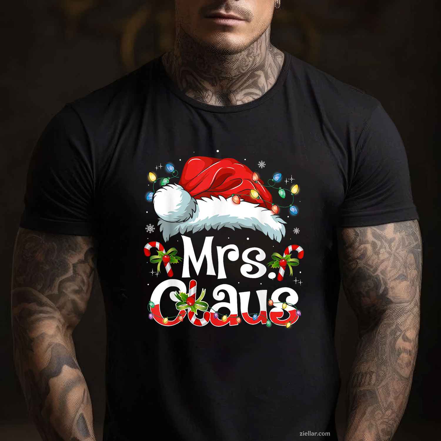 Mr And Mrs Claus Couples Matching Christmas Pajamas Santa T-Shirt, A Funny Mr And Mrs Claus Matching Pajama Tee