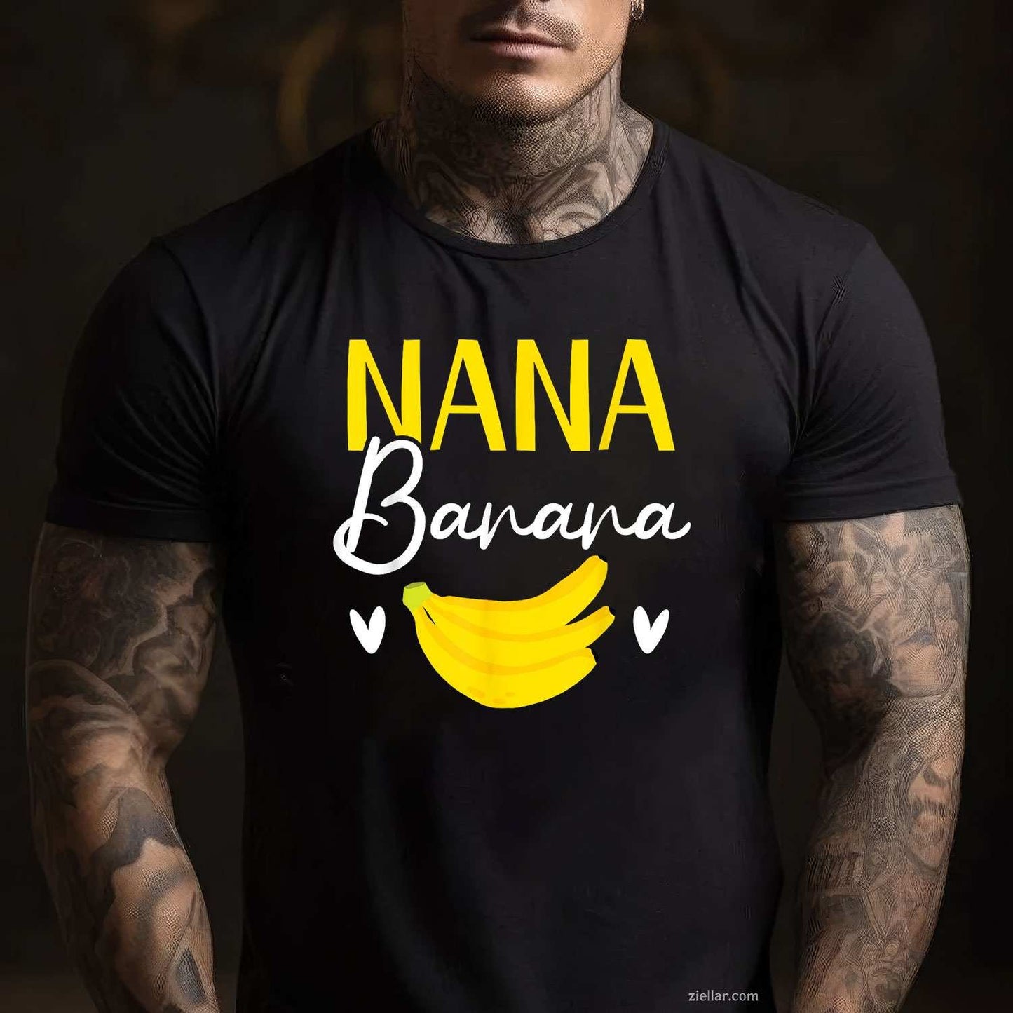 Nana Banana Grandma Grandmother Granny Grandparents Day T-Shirt Tee for Men Women Adults Unisex