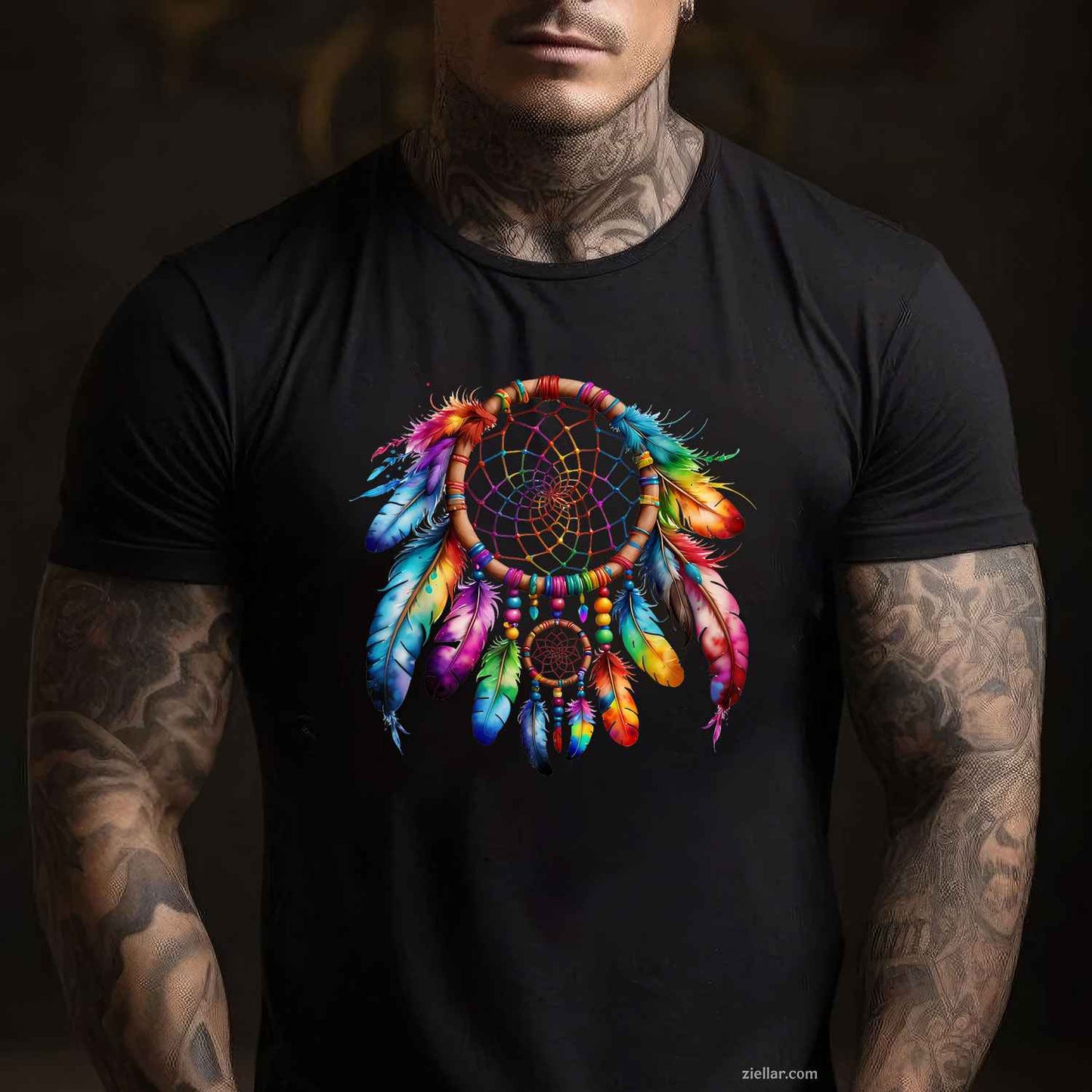 Native American Indian Headdress Costume, Jewelry Decor T-Shirt And Tee For Adults