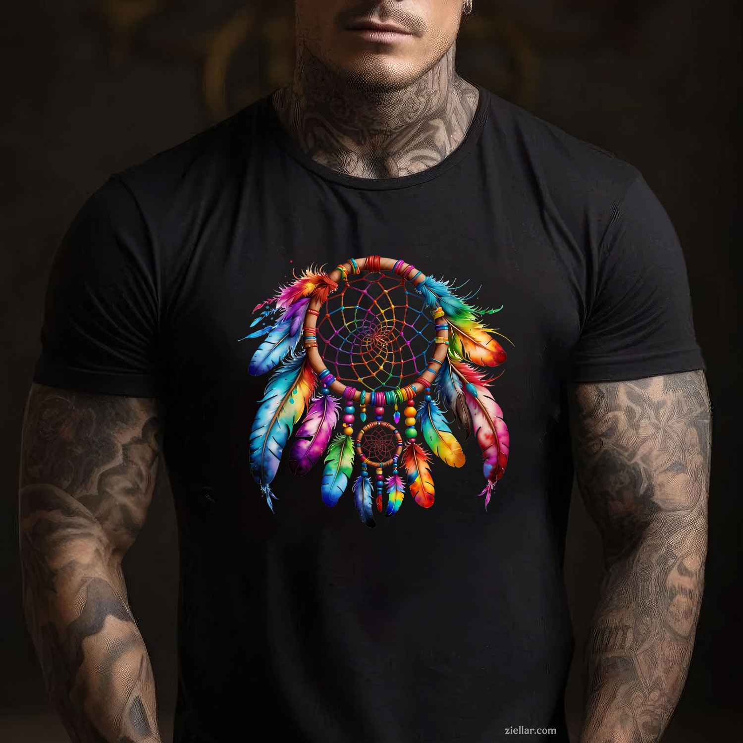 Native American Indian Headdress Costume, Jewelry Decor T-Shirt And Tee For Adults