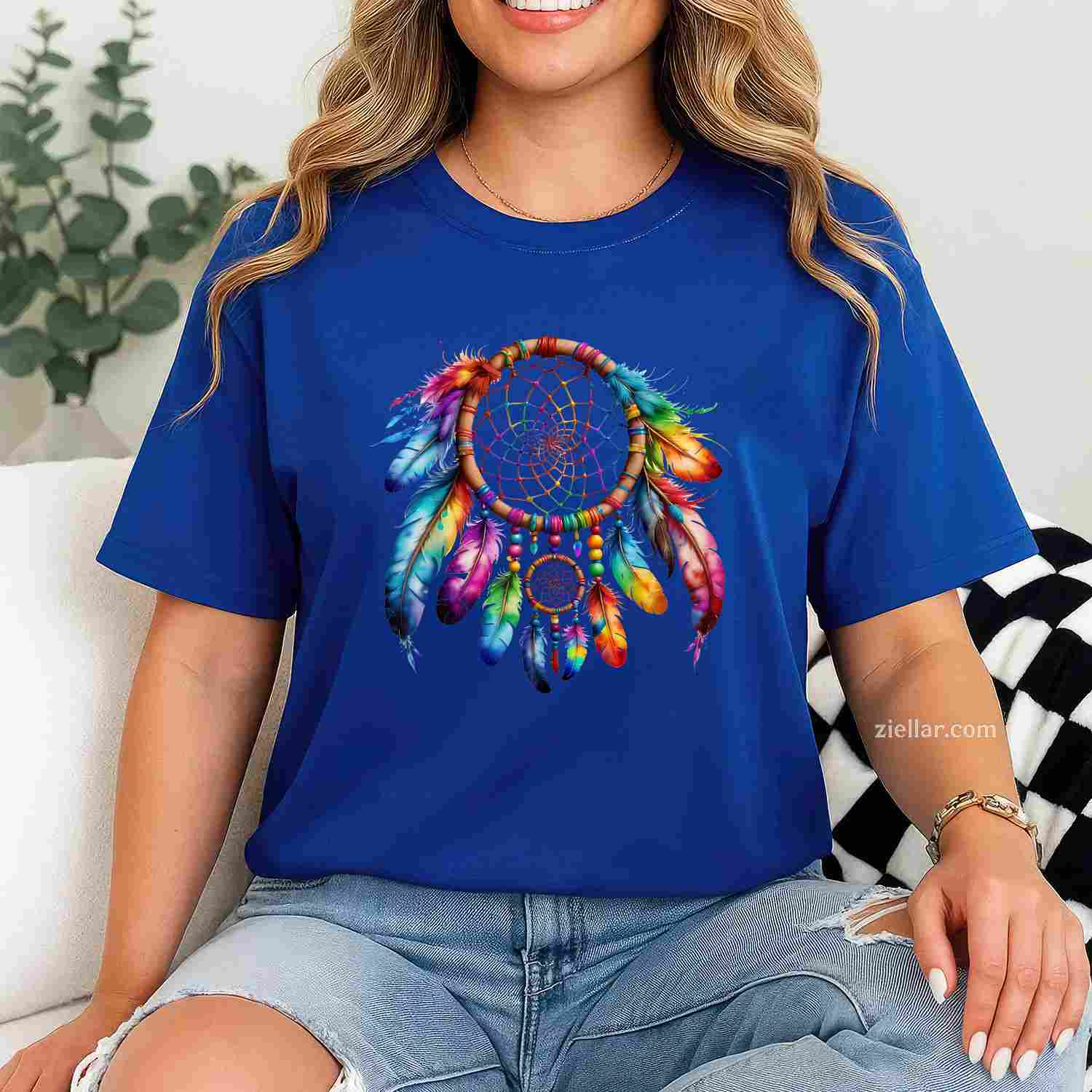 Native American Indian Headdress Costume, Jewelry Decor T-Shirt And Tee For Adults