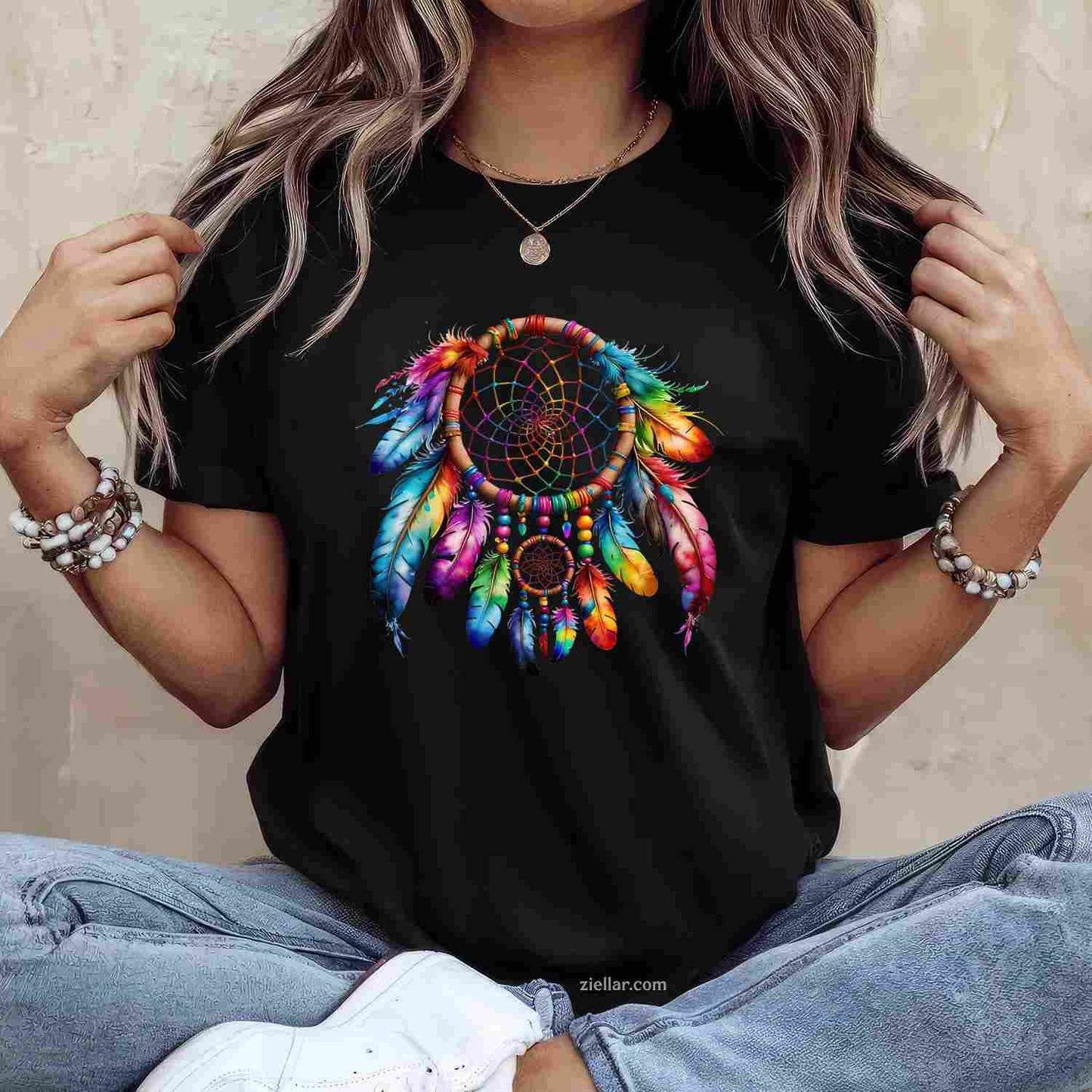 Native American Indian Headdress Costume, Jewelry Decor T-Shirt And Tee For Adults