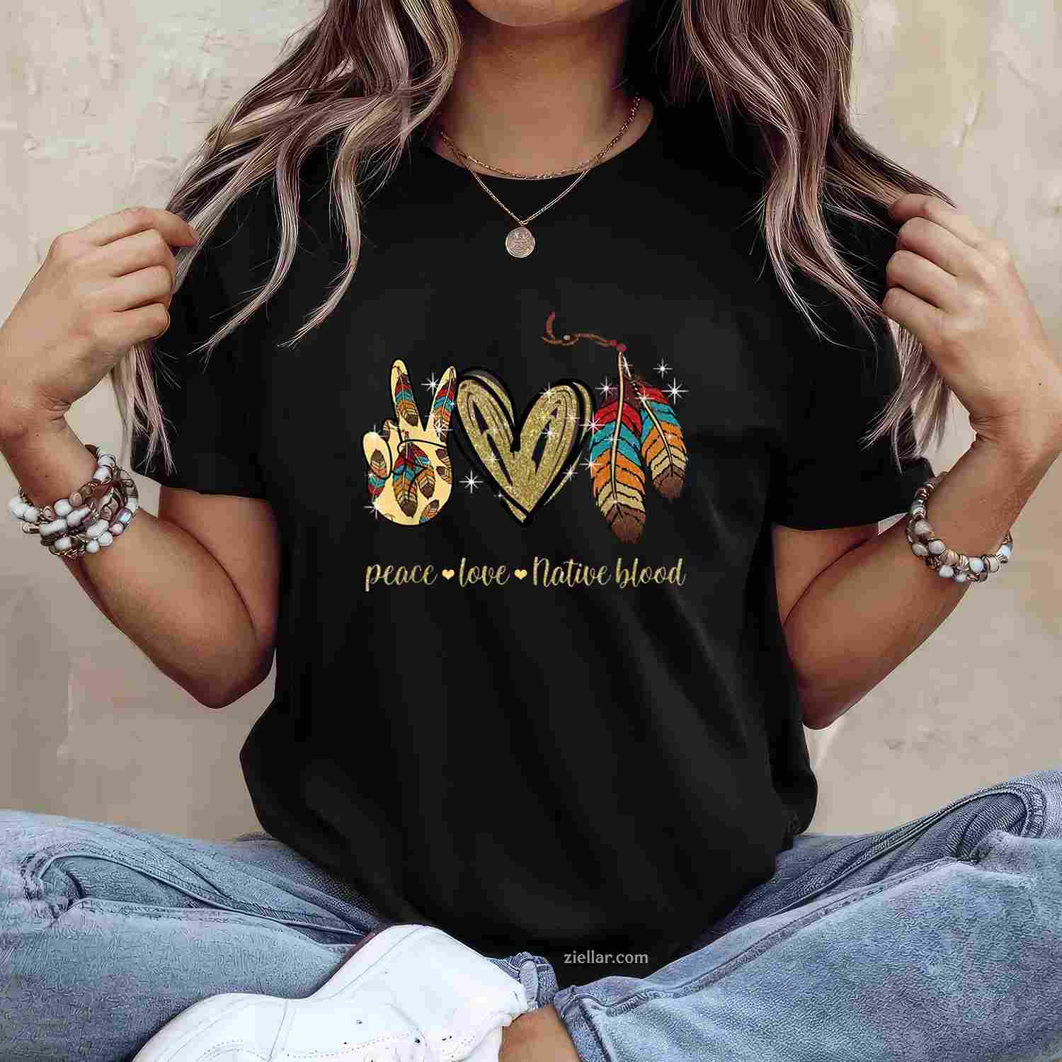 Native American Wearing Sunglasses, Indian Day Funny Graphic T-Shirt And Tee For Adults