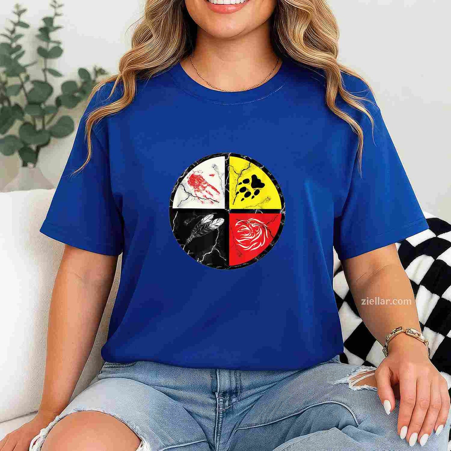 Native American Medicine Wheel T-Shirt And Tee For Men, Women And Adults