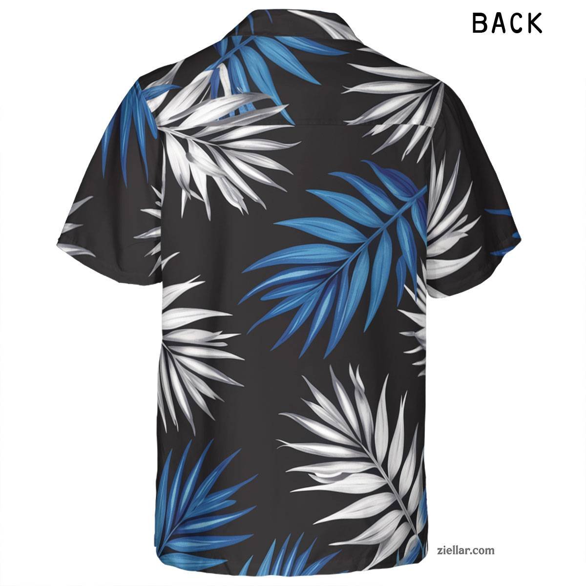 Navy Blue Tropical Hawaiian Shirt and Tee, Aloha Floral Beach Outfit