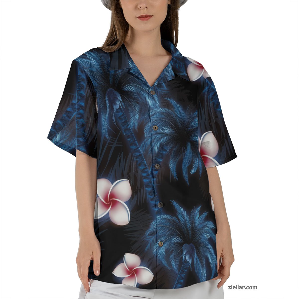 Night Floral Hawaiian Shirt and Tee, Vibrant Aloha Gift for Unisex Wear