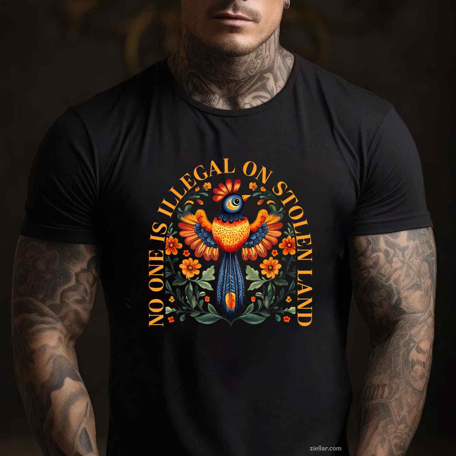 No One Is Illegal On Stolen Land, Native Americans Vintage T-Shirt And Tee For Adults