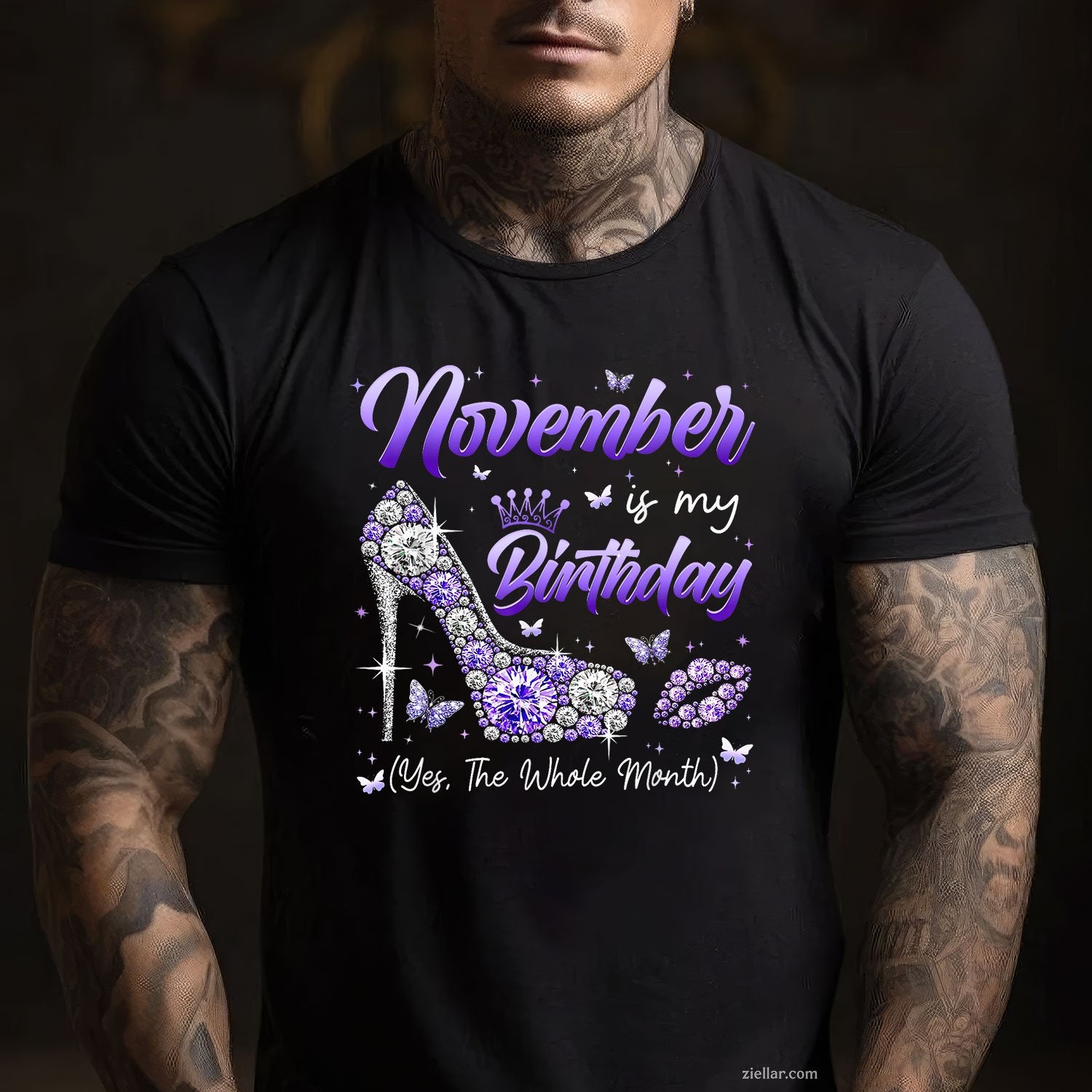 November Girl Birthday Tee and T-Shirt, Whole Month Party Celebration T-Shirt Gift for Women Adults