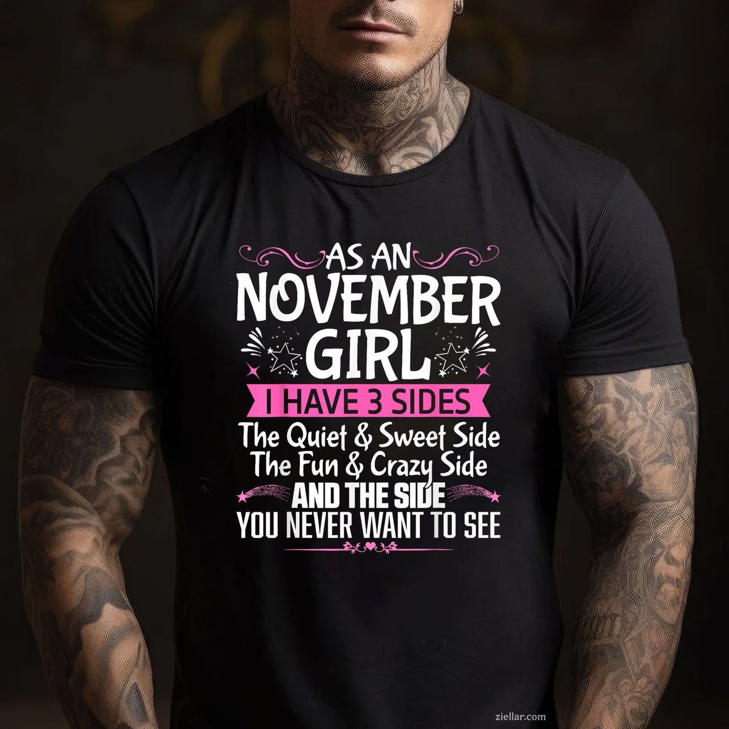 November Queen Tee and T-Shirt, Cute November Girl Birthday T-Shirt Gift for Women Adults