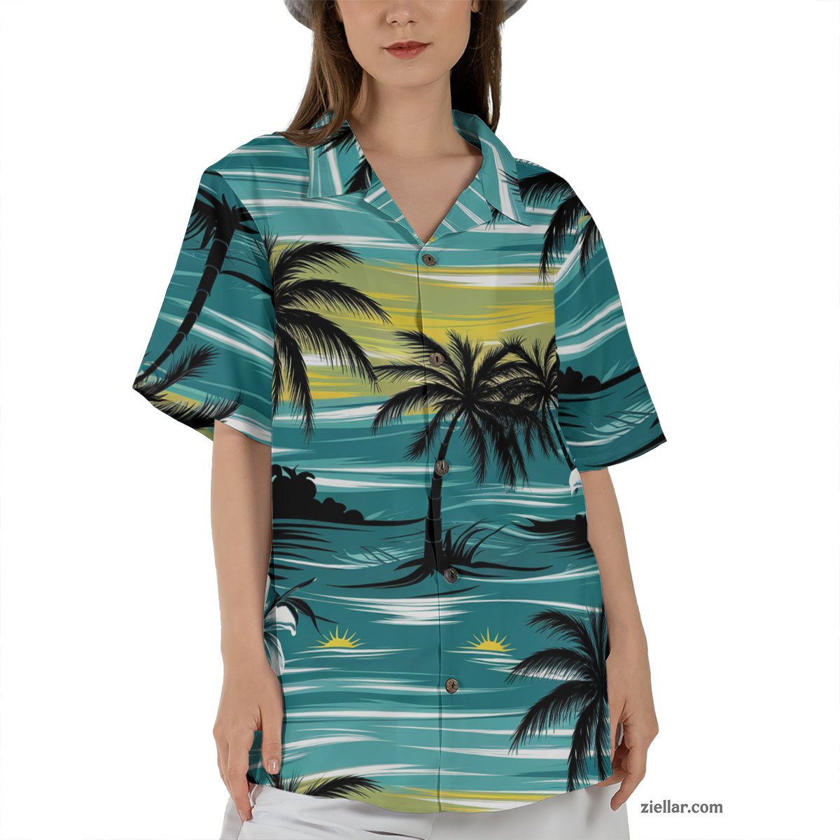 Ocean Paradise Palm Tree Sunset Hawaiian Shirts for Men and Women 2025 – Stylish Summerwear for Travelers